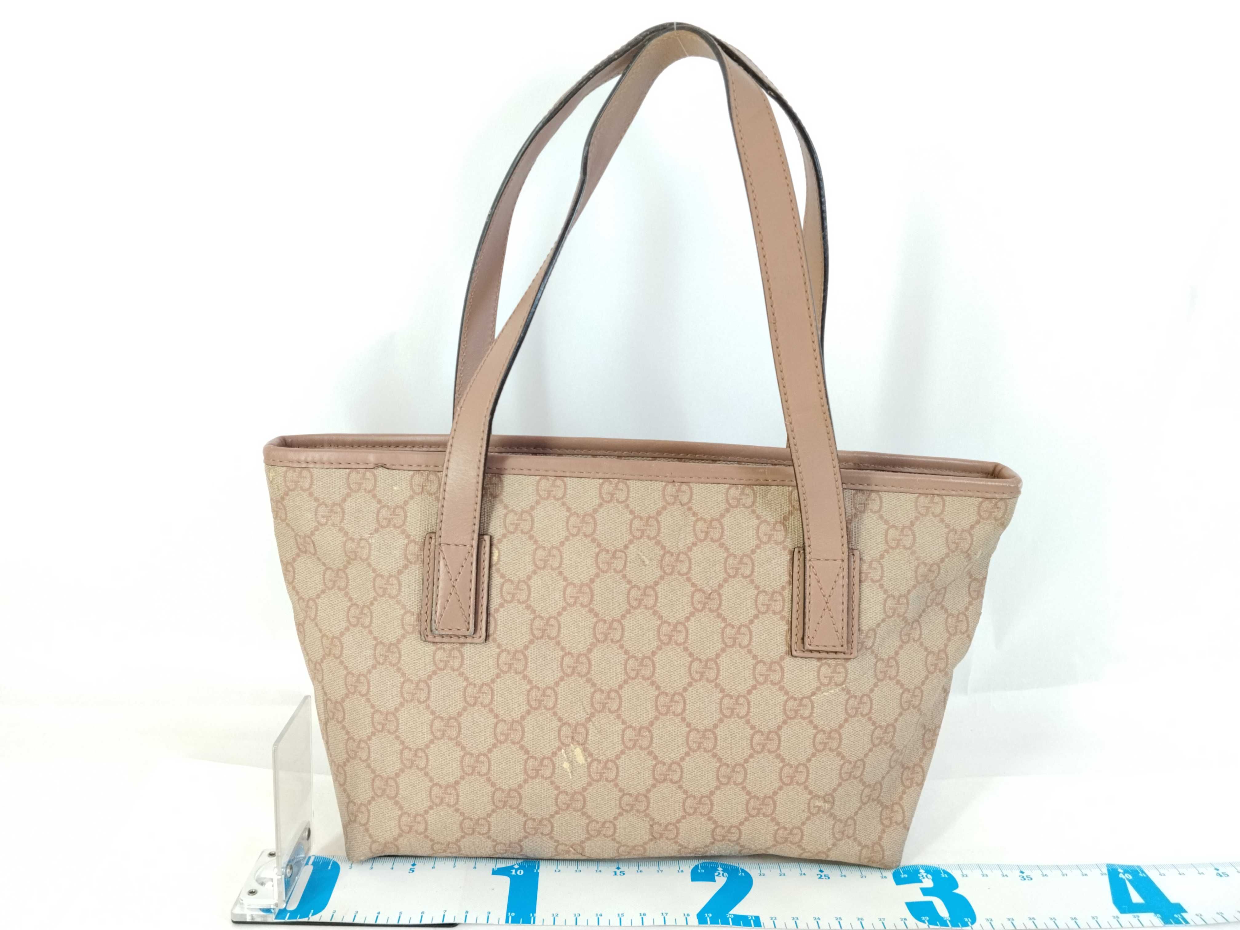 GG Supreme ID-GG Supreme PVC & Cowhide Tote Bag Beige x Pink 211138 Tote Bag — view 2