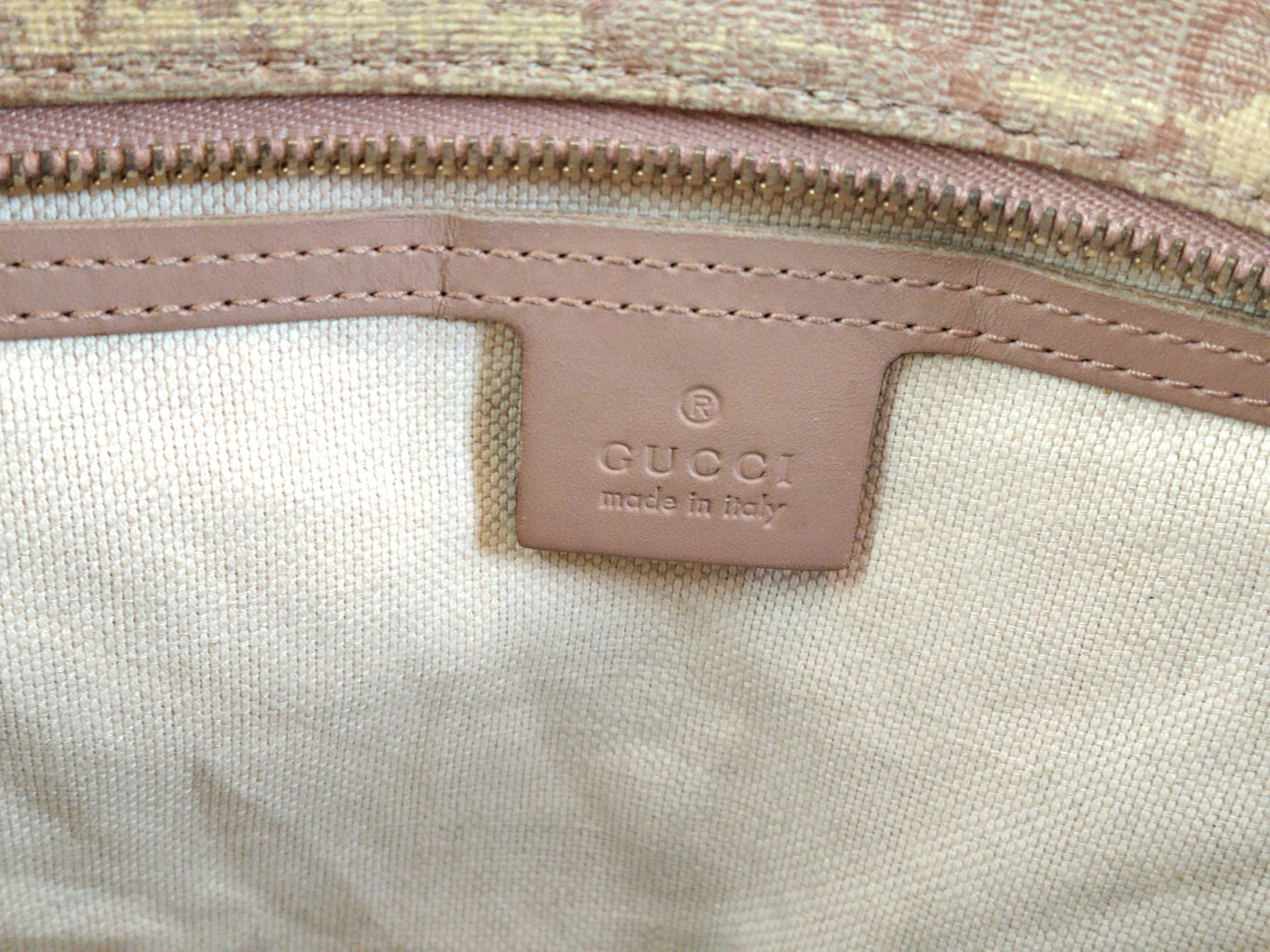GG Supreme ID-GG Supreme PVC & Cowhide Tote Bag Beige x Pink 211138 Tote Bag — view 11