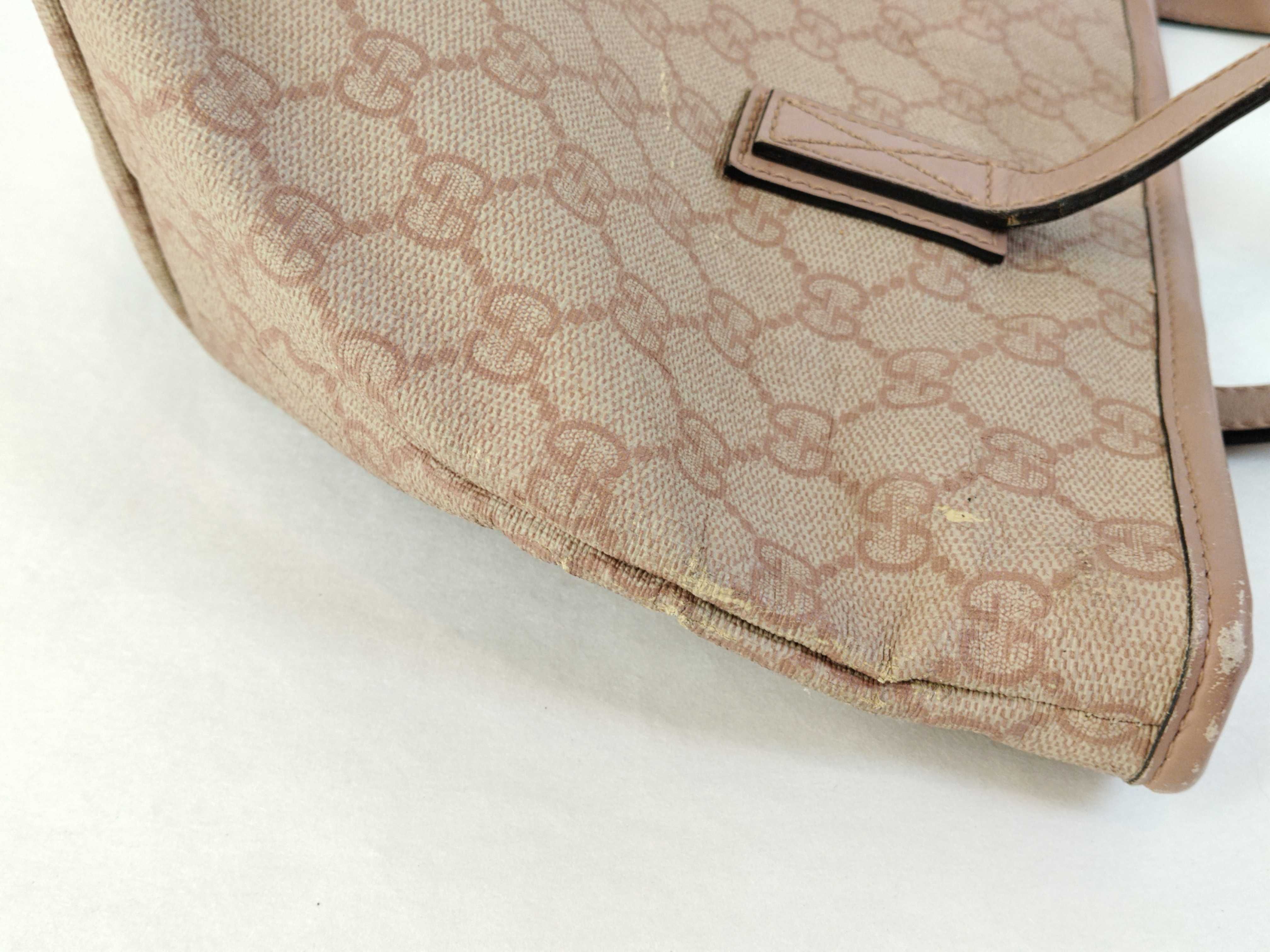 GG Supreme ID-GG Supreme PVC & Cowhide Tote Bag Beige x Pink 211138 Tote Bag — view 15