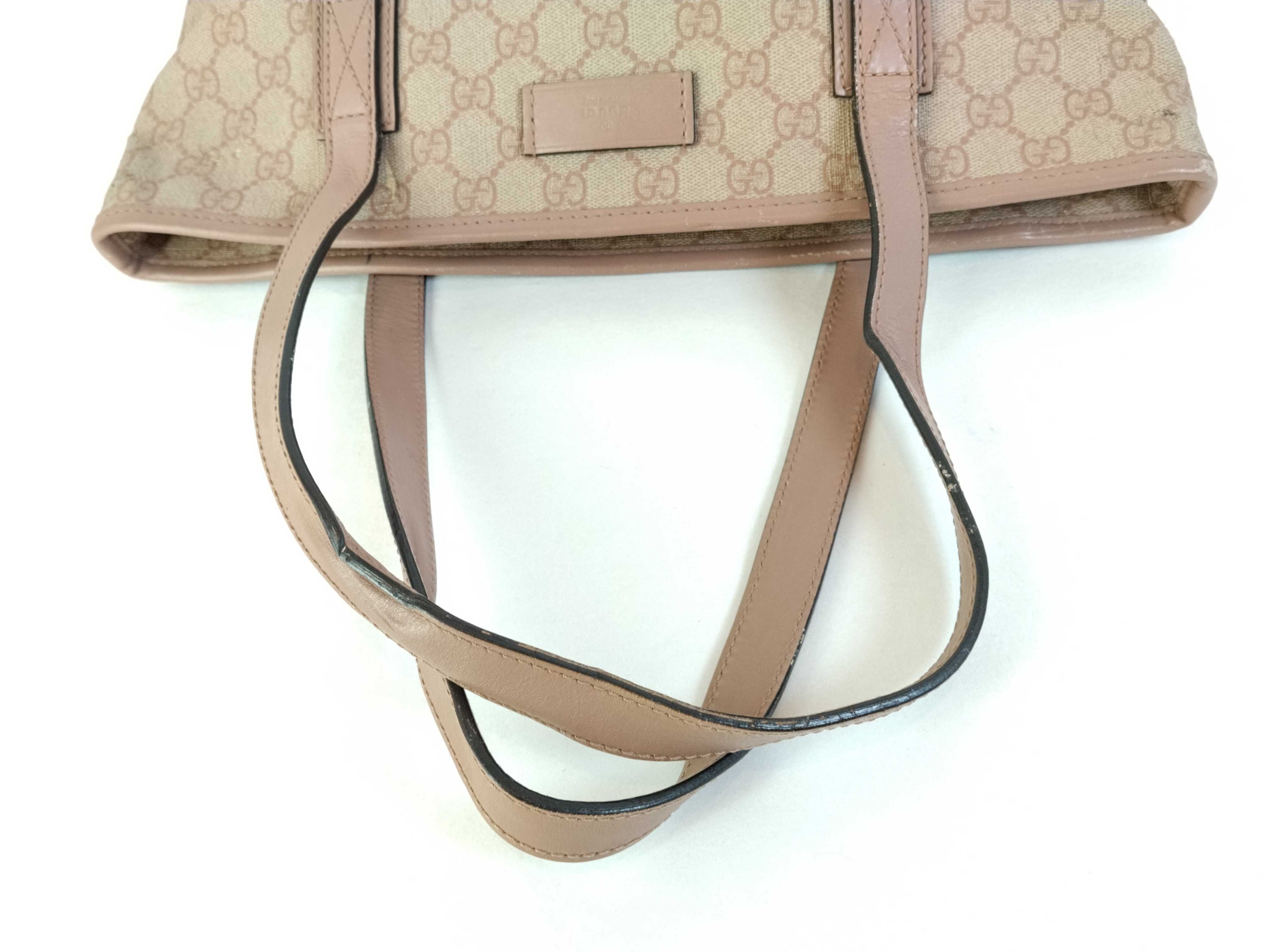 GG Supreme ID-GG Supreme PVC & Cowhide Tote Bag Beige x Pink 211138 Tote Bag — view 3