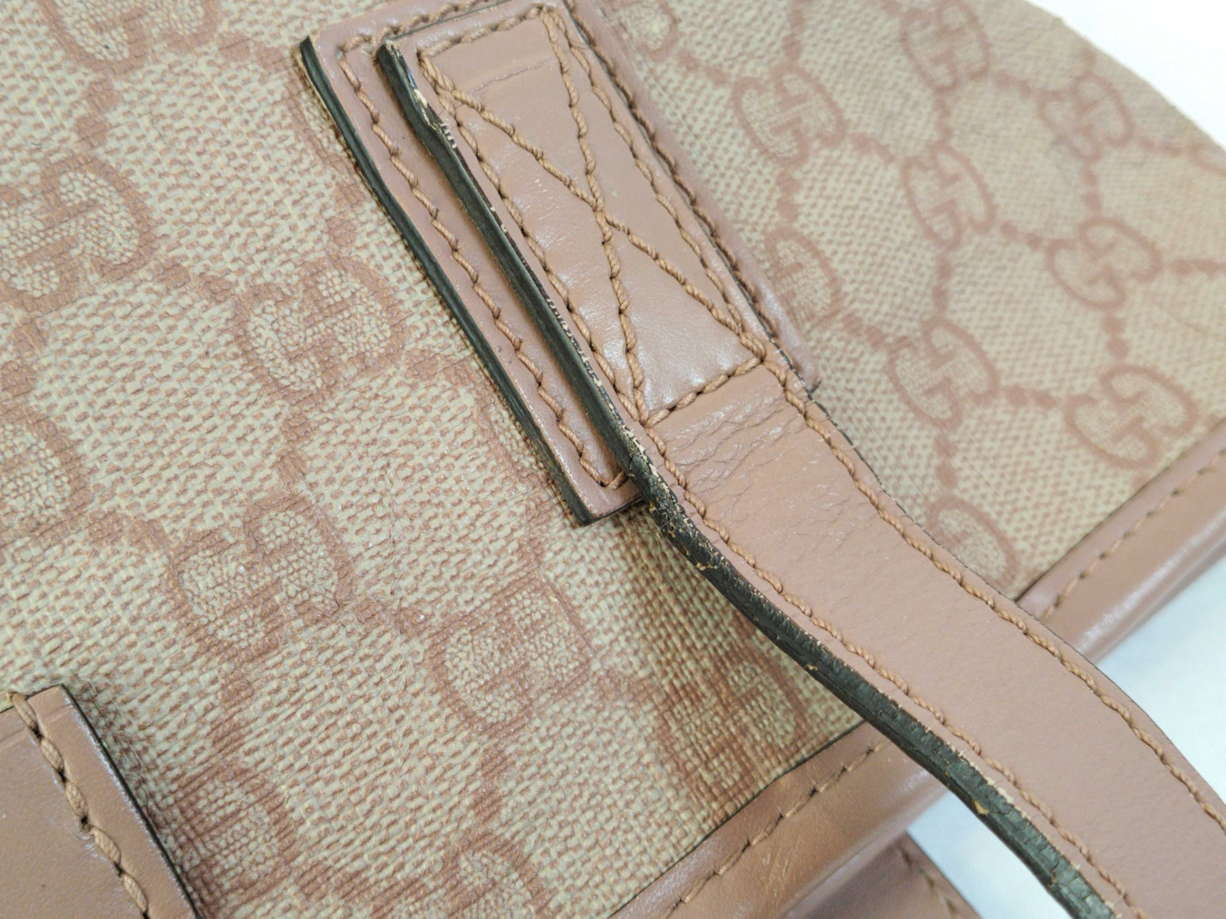 GG Supreme ID-GG Supreme PVC & Cowhide Tote Bag Beige x Pink 211138 Tote Bag — view 5