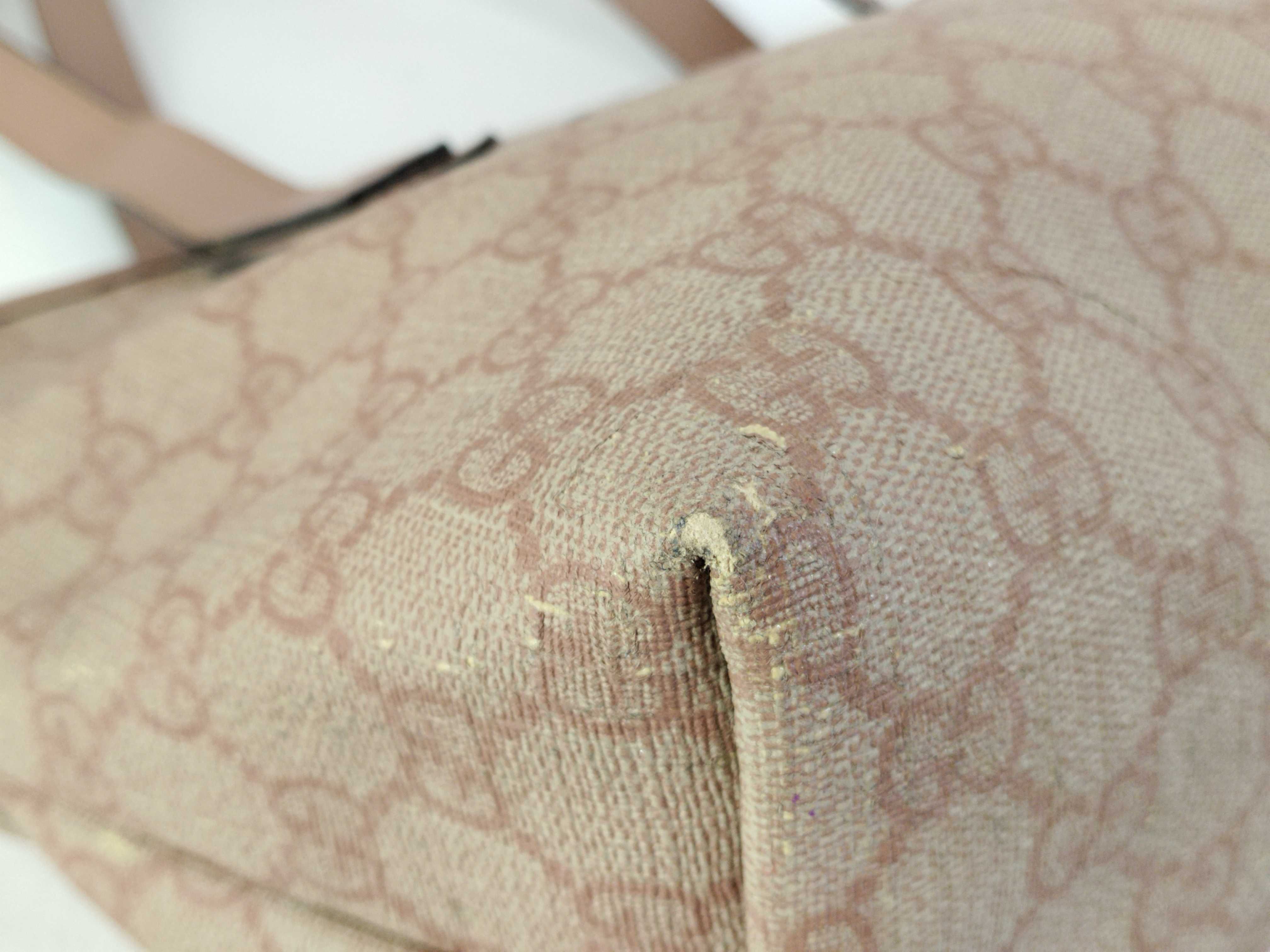 GG Supreme ID-GG Supreme PVC & Cowhide Tote Bag Beige x Pink 211138 Tote Bag — view 6