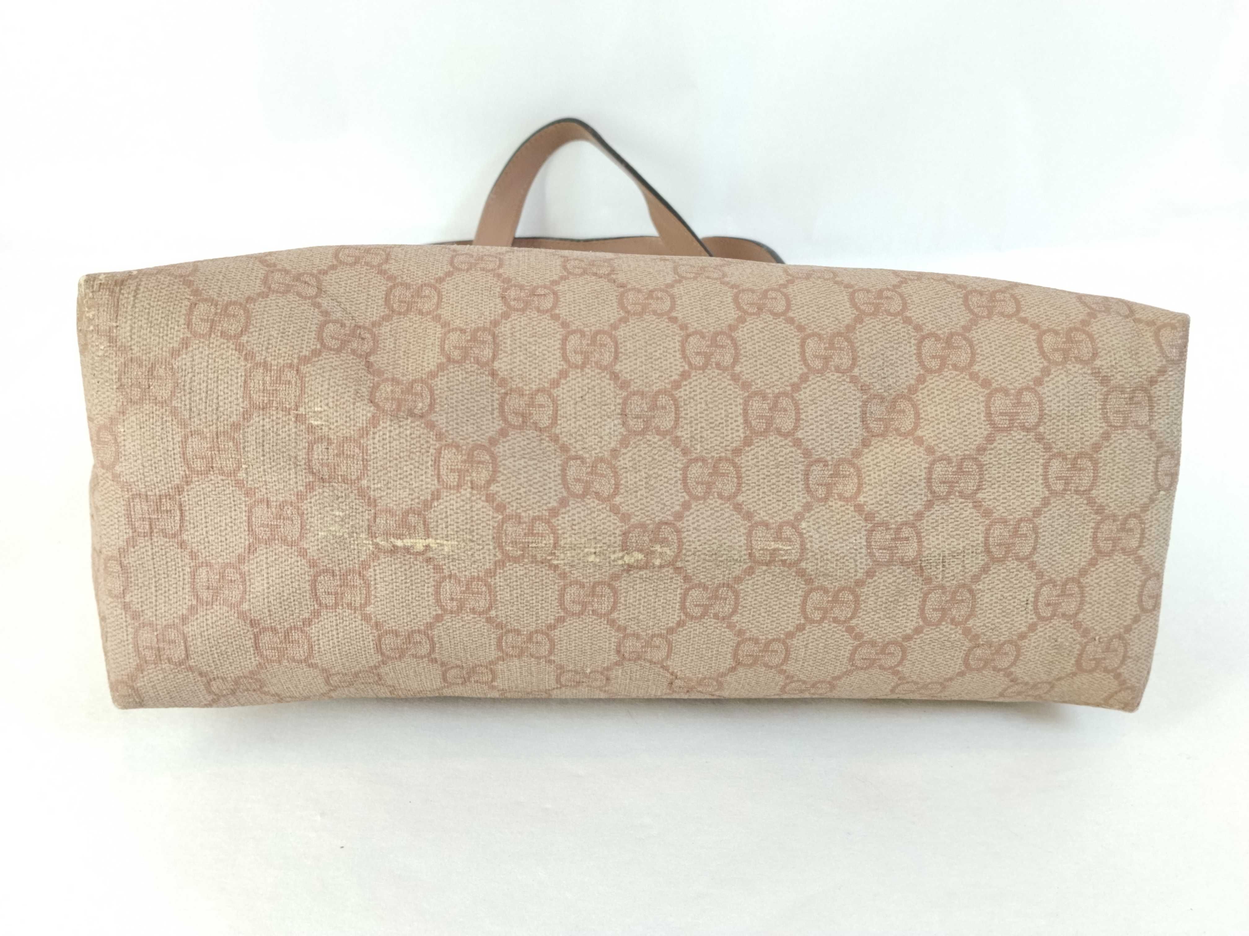 GG Supreme ID-GG Supreme PVC & Cowhide Tote Bag Beige x Pink 211138 Tote Bag — view 7