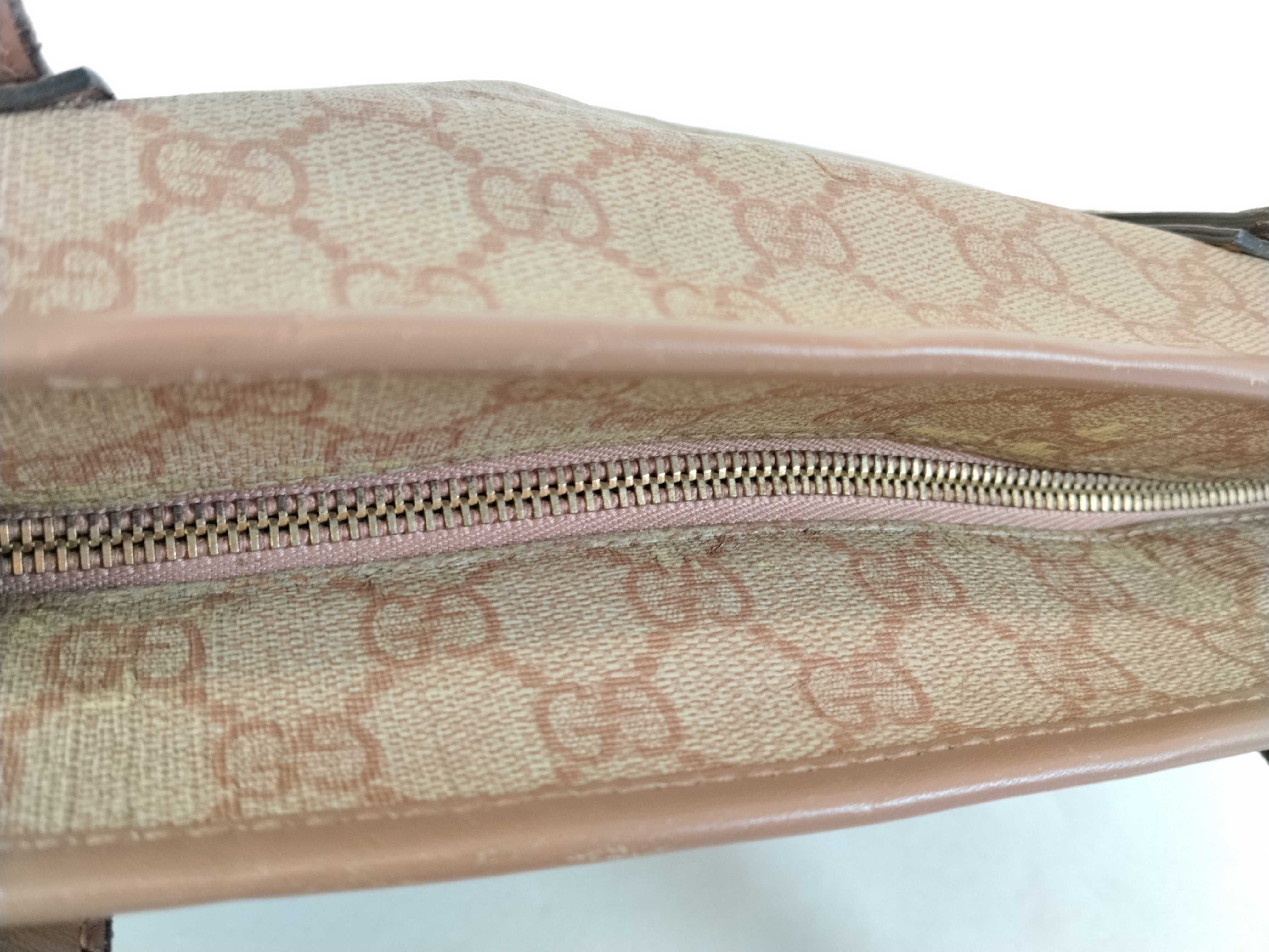GG Supreme ID-GG Supreme PVC & Cowhide Tote Bag Beige x Pink 211138 Tote Bag — view 8