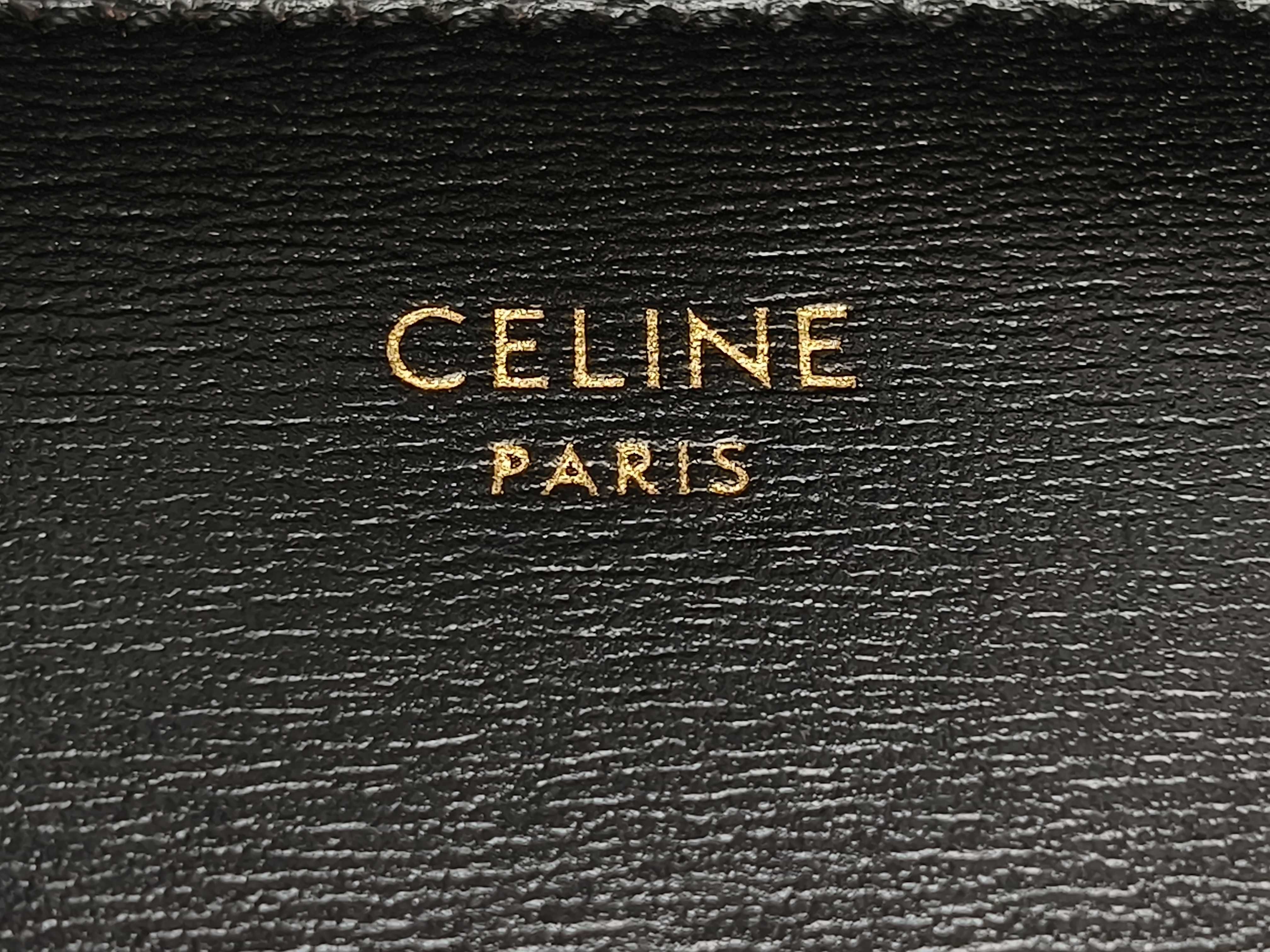 Triomphe Box Calf Leather Bi-fold Long Wallet Black Serial Number Wallet — view 15