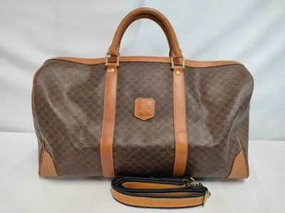 Boston Bag, Macadam Pattern, with Padlock