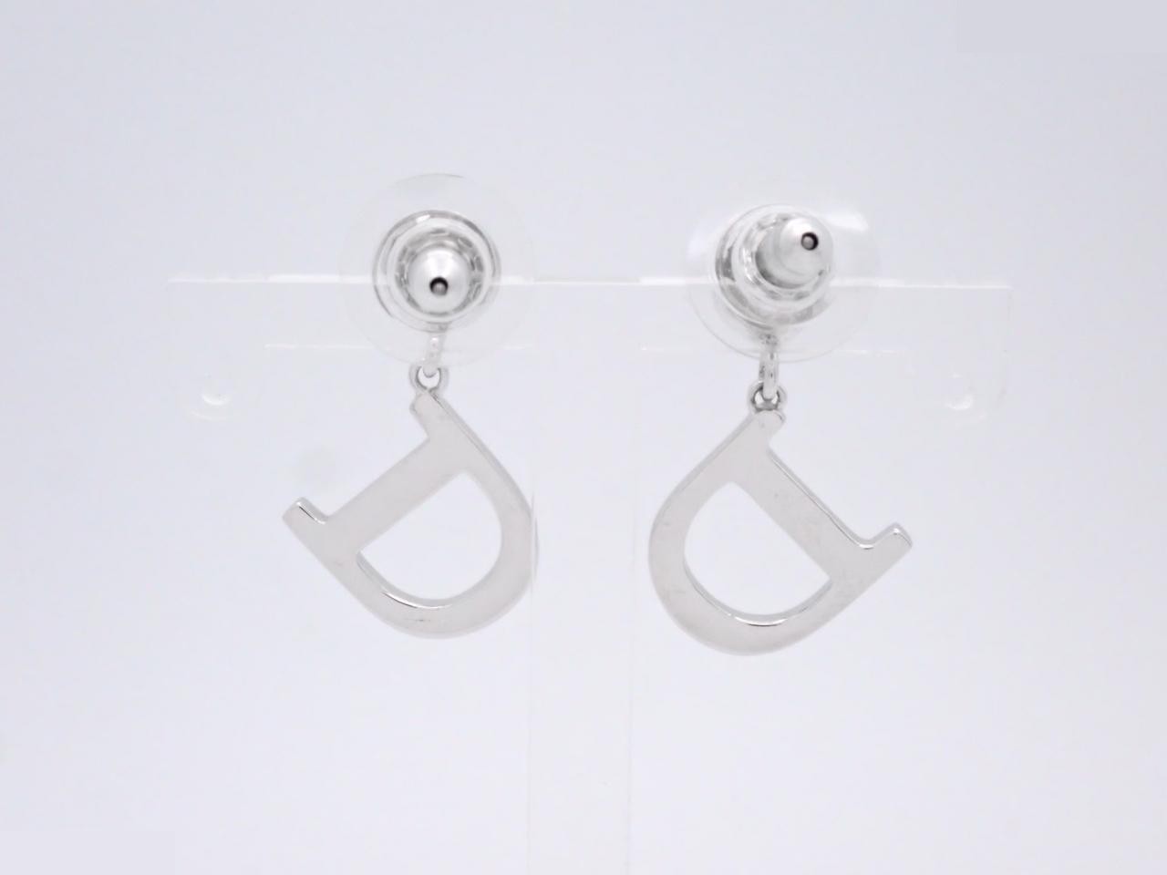 CD logo earrings — view 2