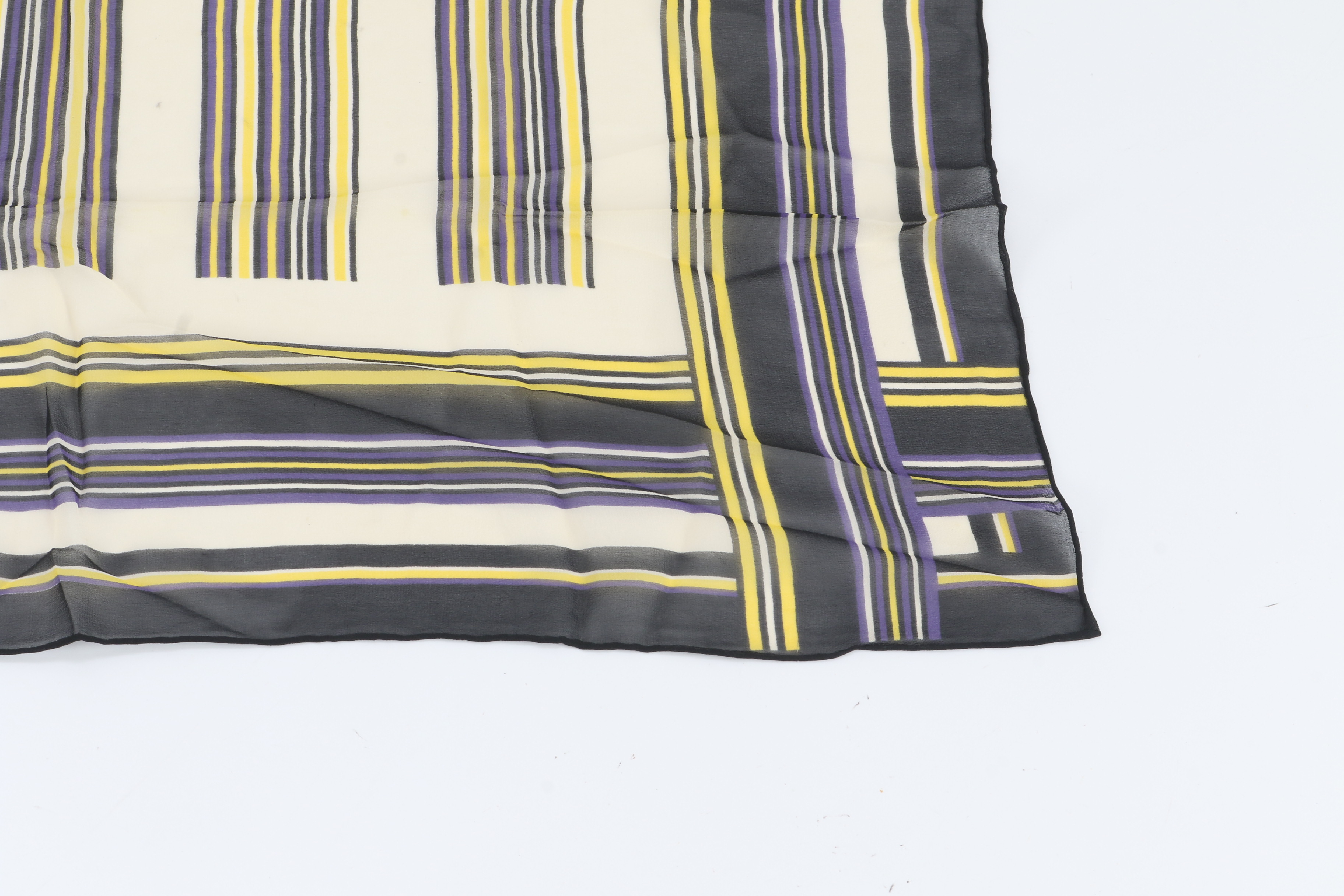(YSL) tagged 100% silk scarf, all-over pattern, other accessories. — view 5