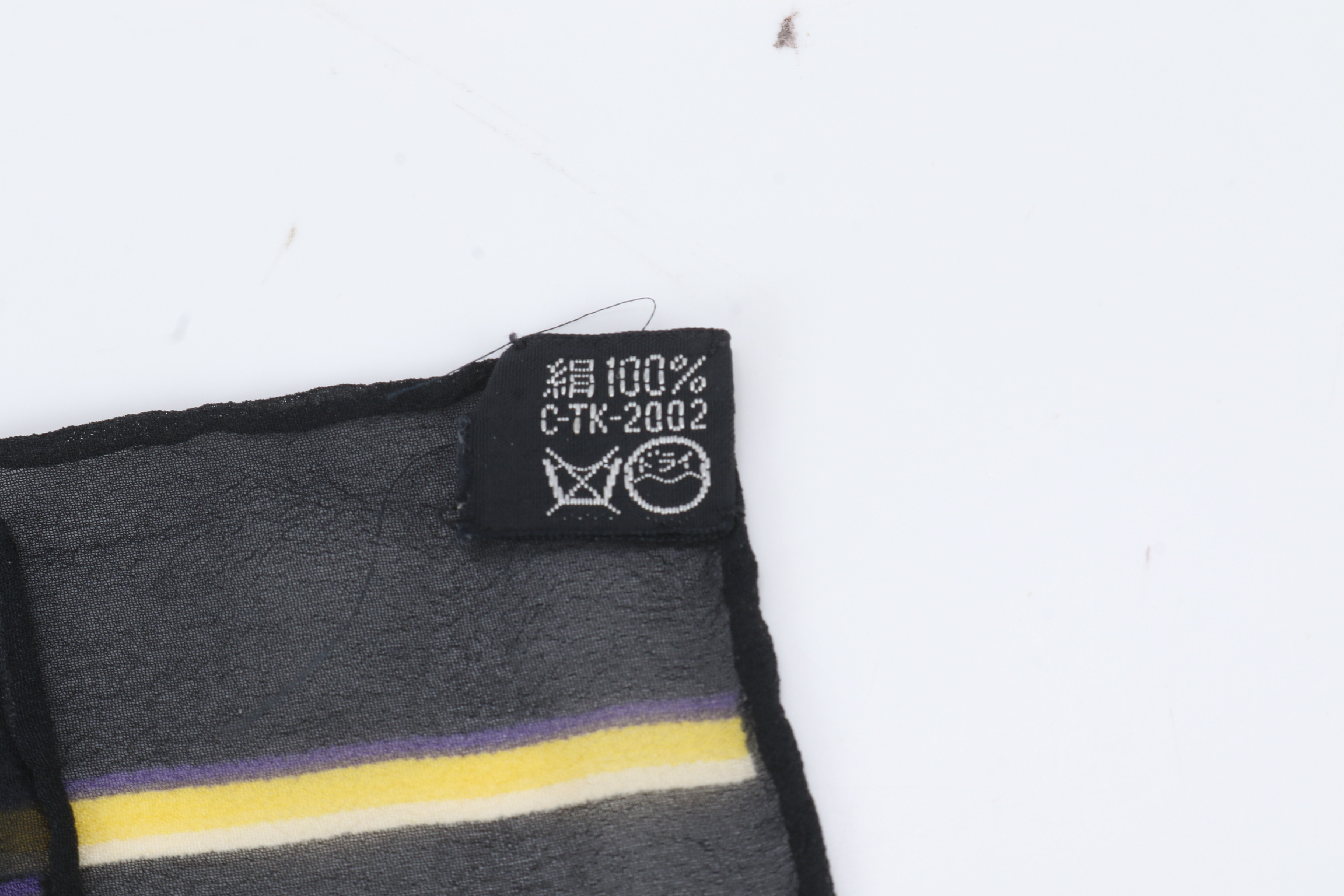 (YSL) tagged 100% silk scarf, all-over pattern, other accessories. — view 7