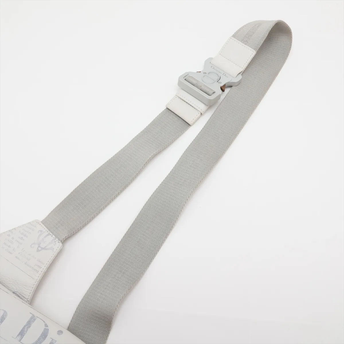 Saddle Leather Body Bag, White — view 5
