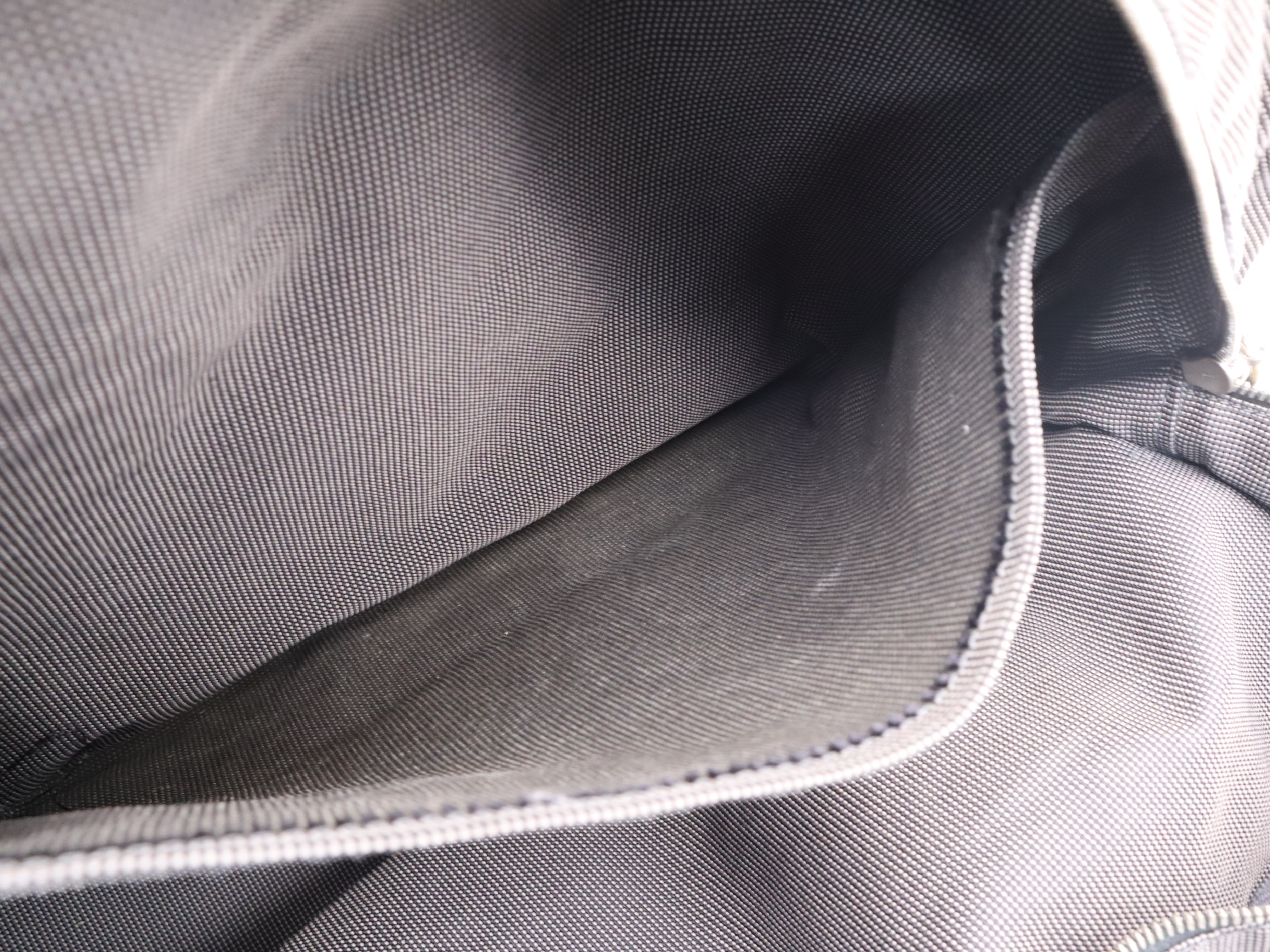 Nylon x Canvas Herline Grey Tote Bag with Silver Hardware and Padlock — view 13