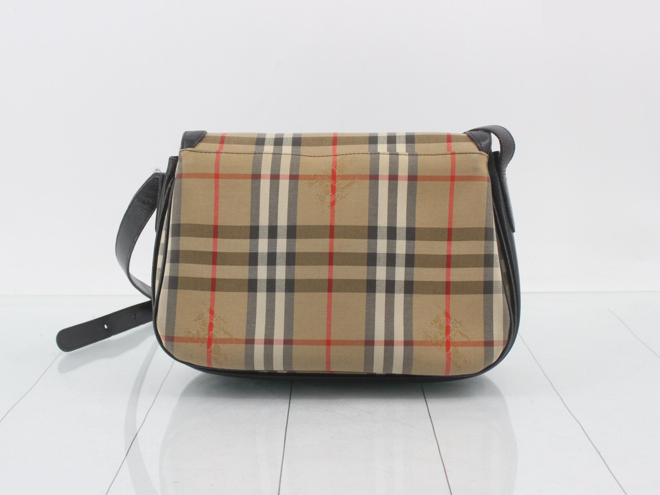 Nova Check Canvas x Leather Shoulder Bag — view 2