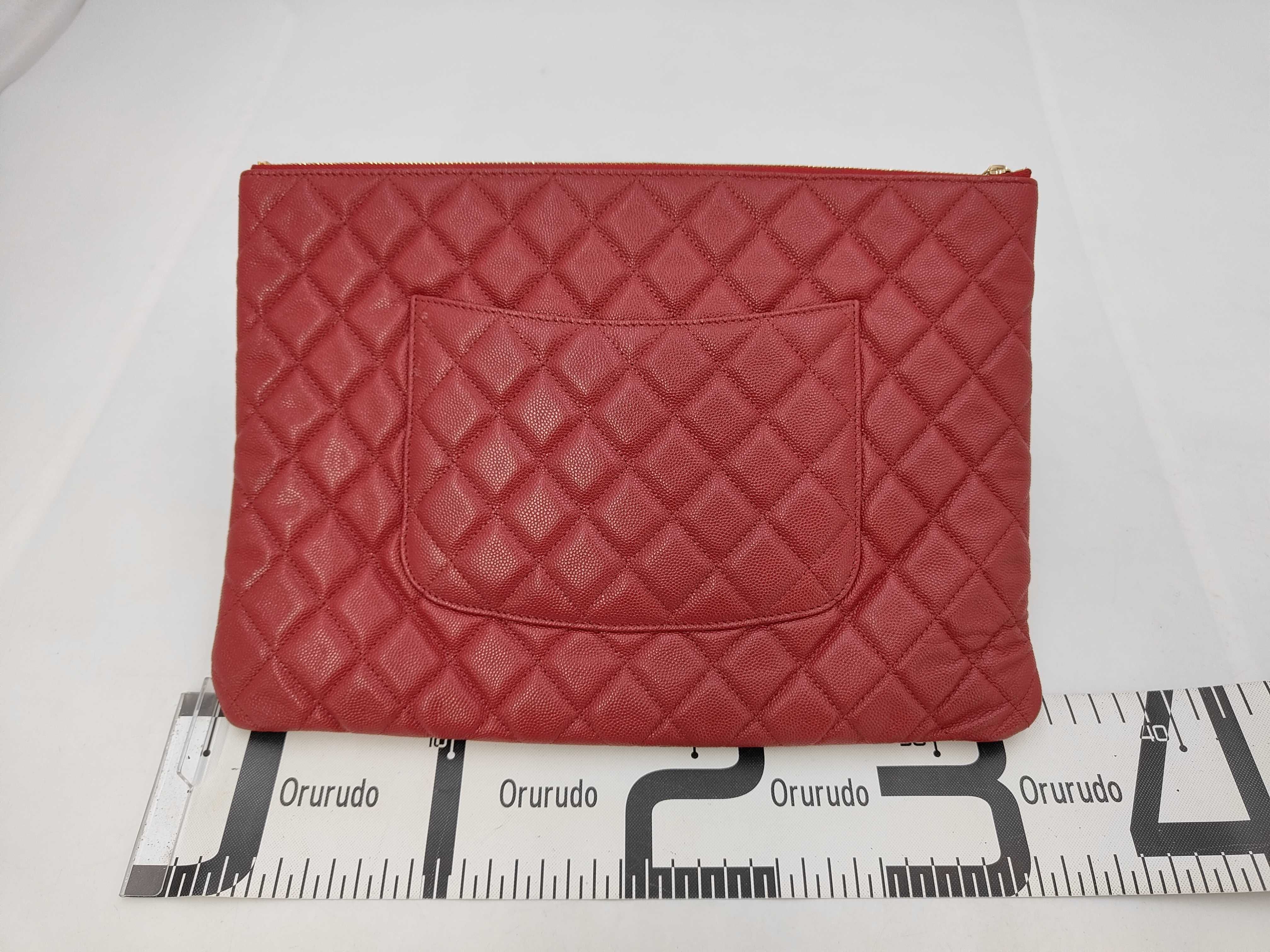 Caviar Skin Matelassé Clutch Bag — view 2