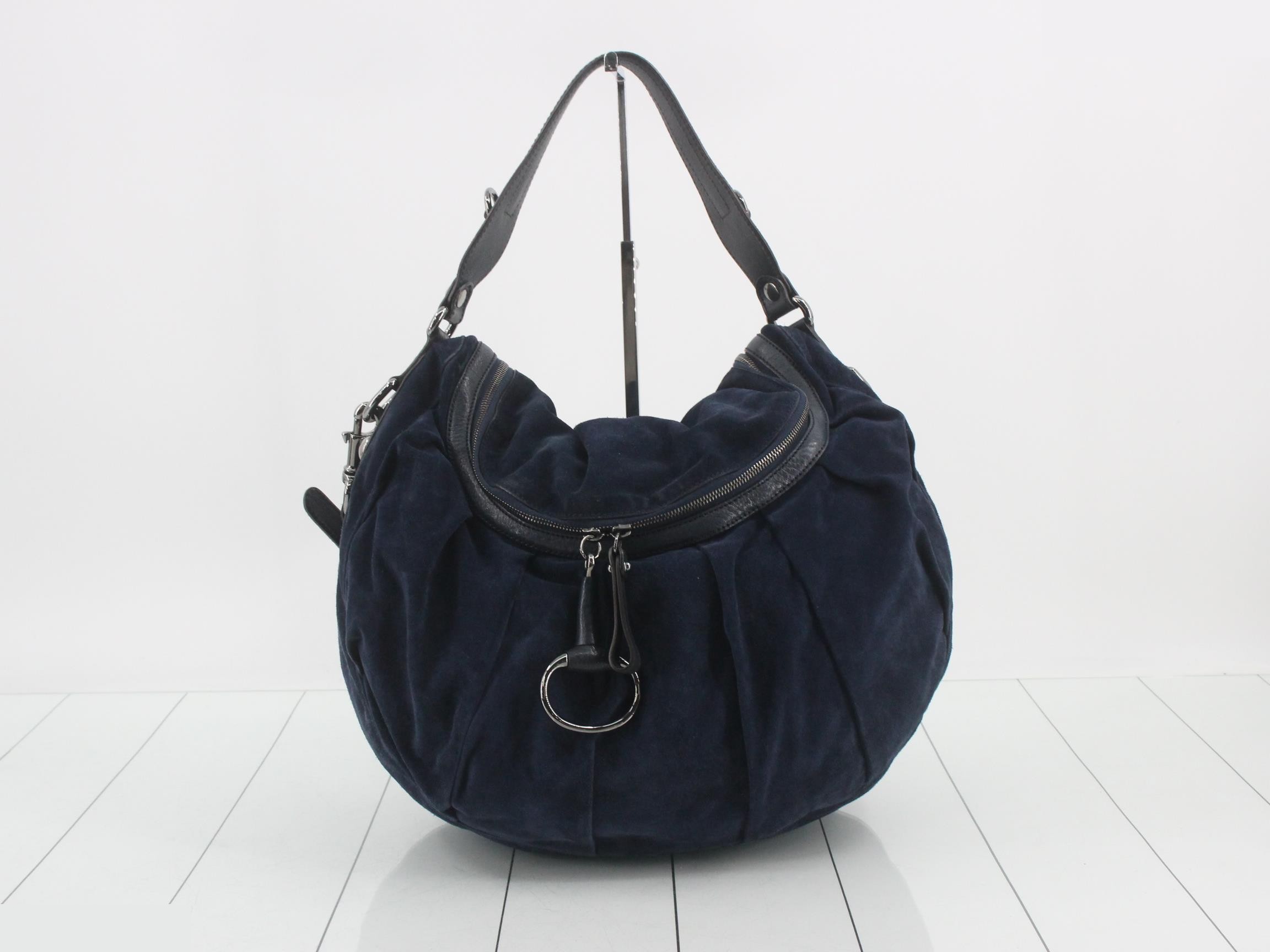 Horsebit Icon Bit Suede Shoulder Bag