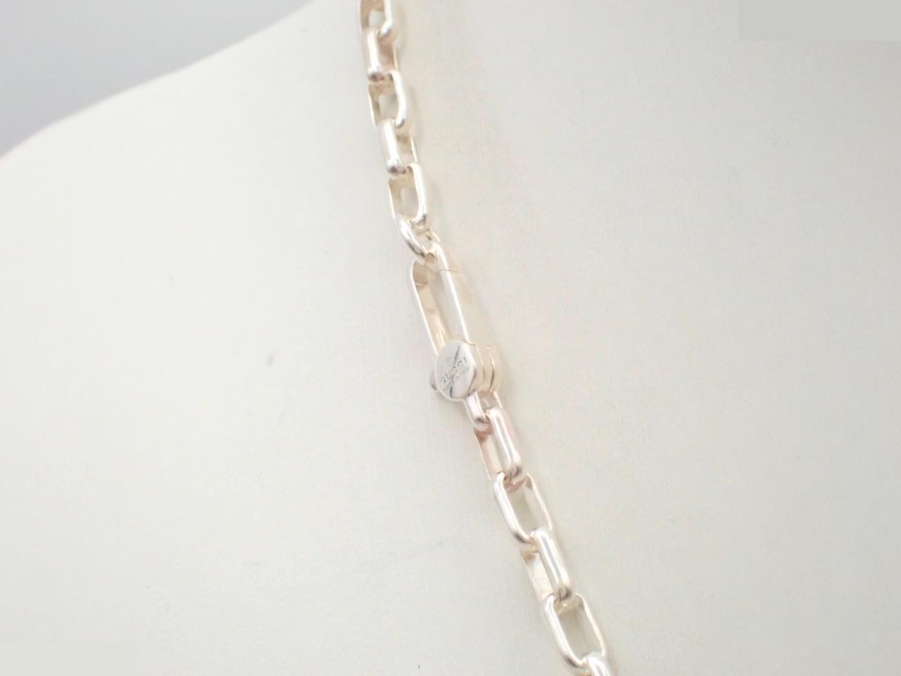 Interlocking necklace, 925 sterling silver, 22.0g, chain approximately 48cm. — view 2