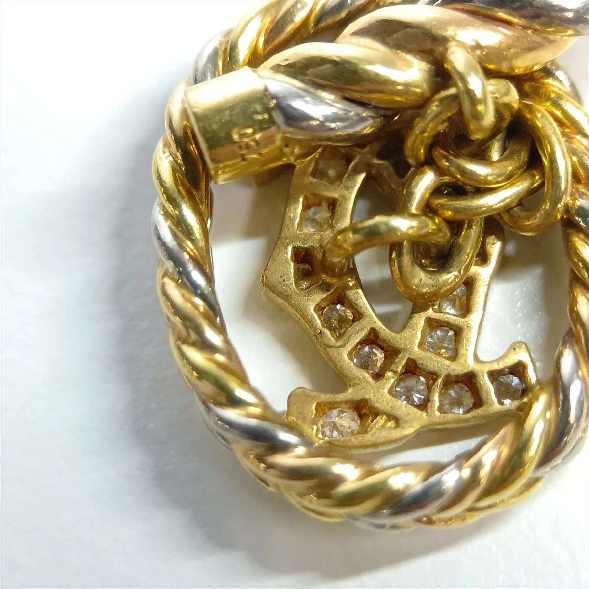 diamond cufflinks, 750 (yellow gold x rose gold x white gold), 9.8g, item number 727051. — view 5