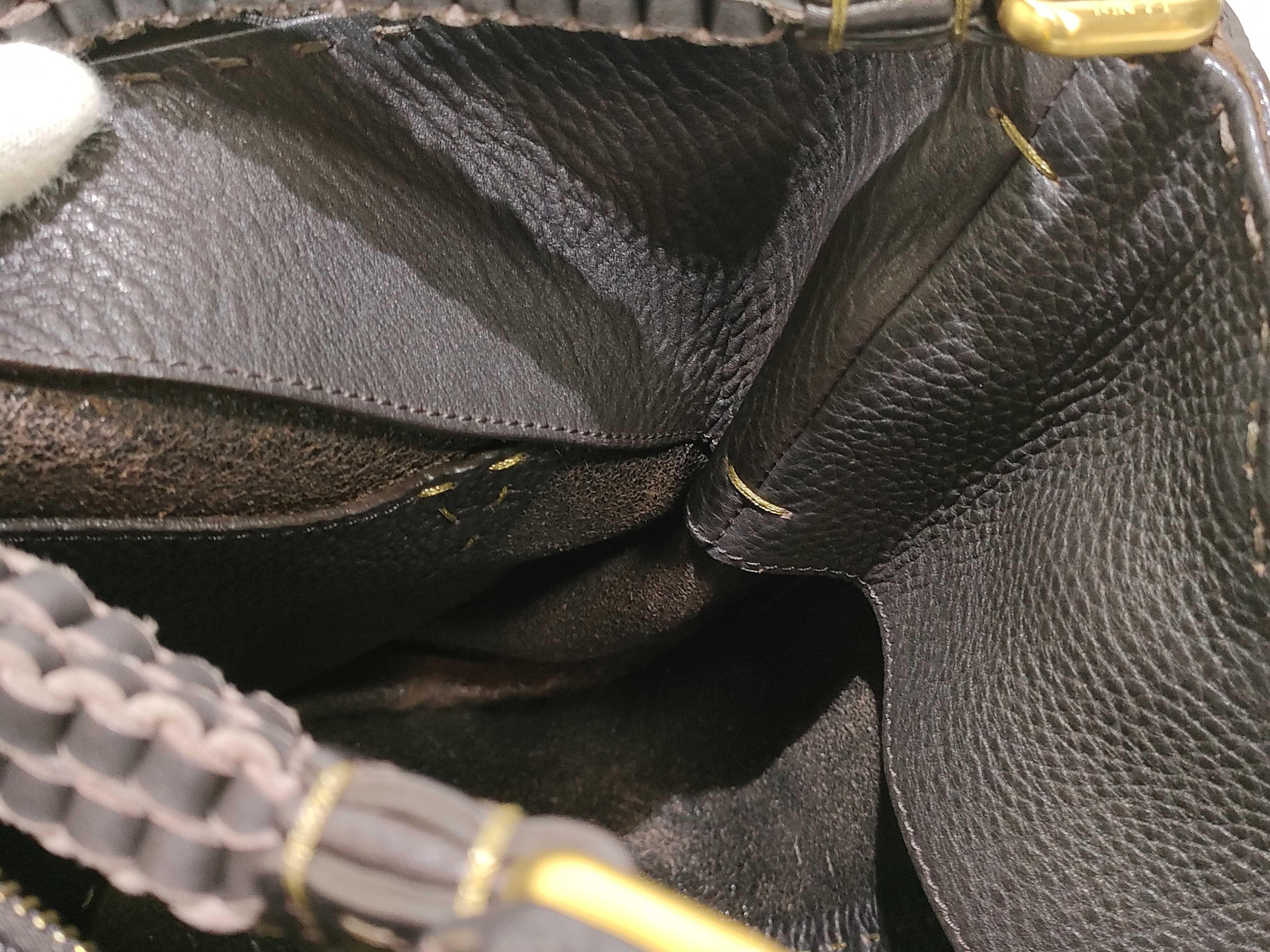 Selleria Hobo Shoulder Bag, Leather, Dark Brown Shoulder Bag — view 12