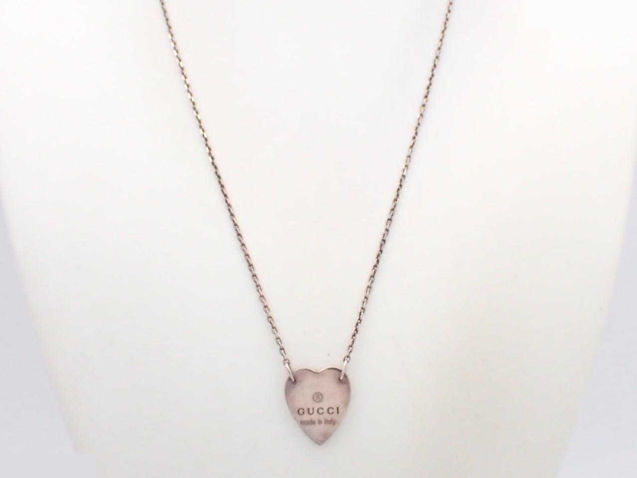 Heart necklace, 925 sterling silver, 8.2g, chain approximately 48cm — view 3