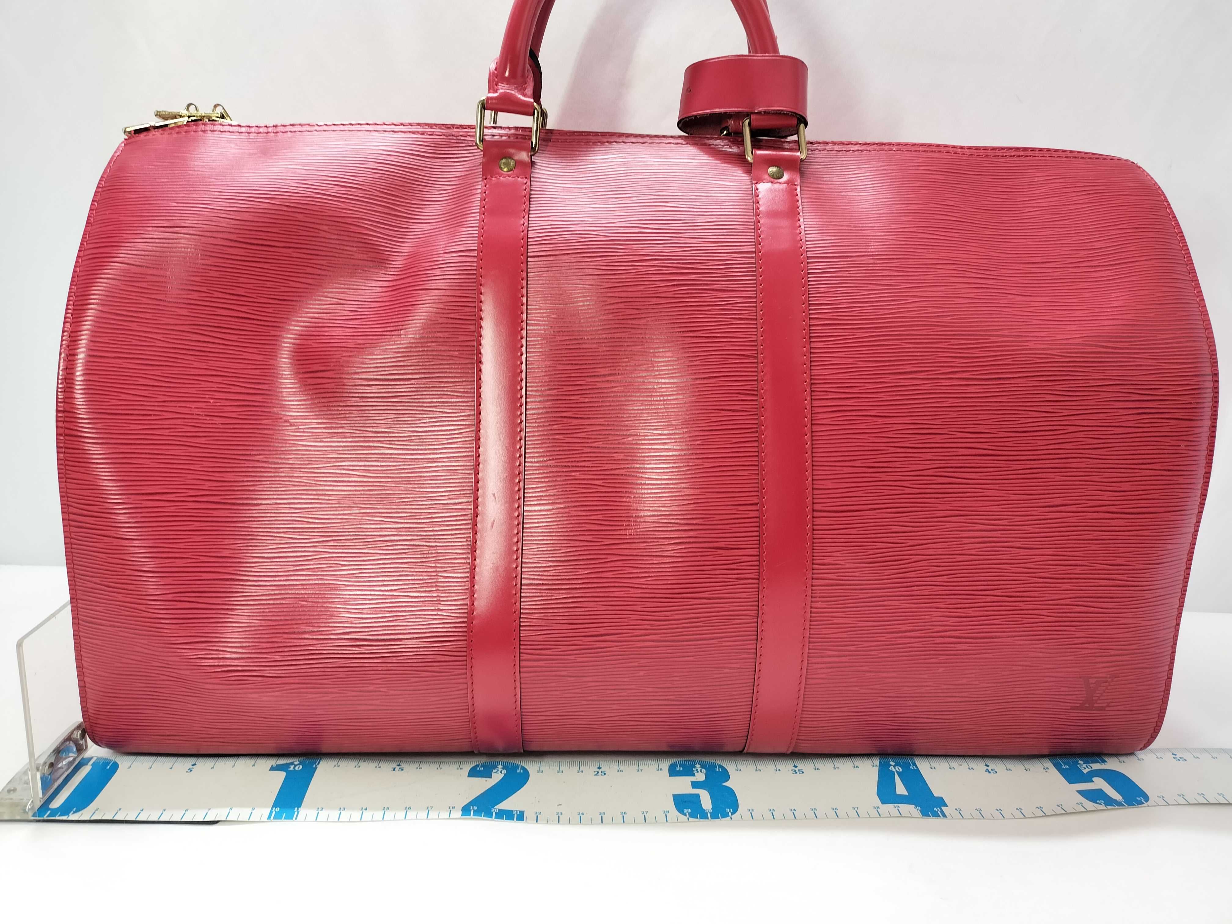Epi Keepall 50 Boston Bag Handbag Epi Castilian Red M42967 Boston Bag — view 2