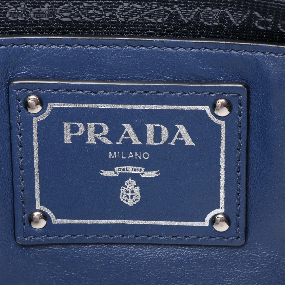 Leather 2-Way Tote Bag, Blue — view 12