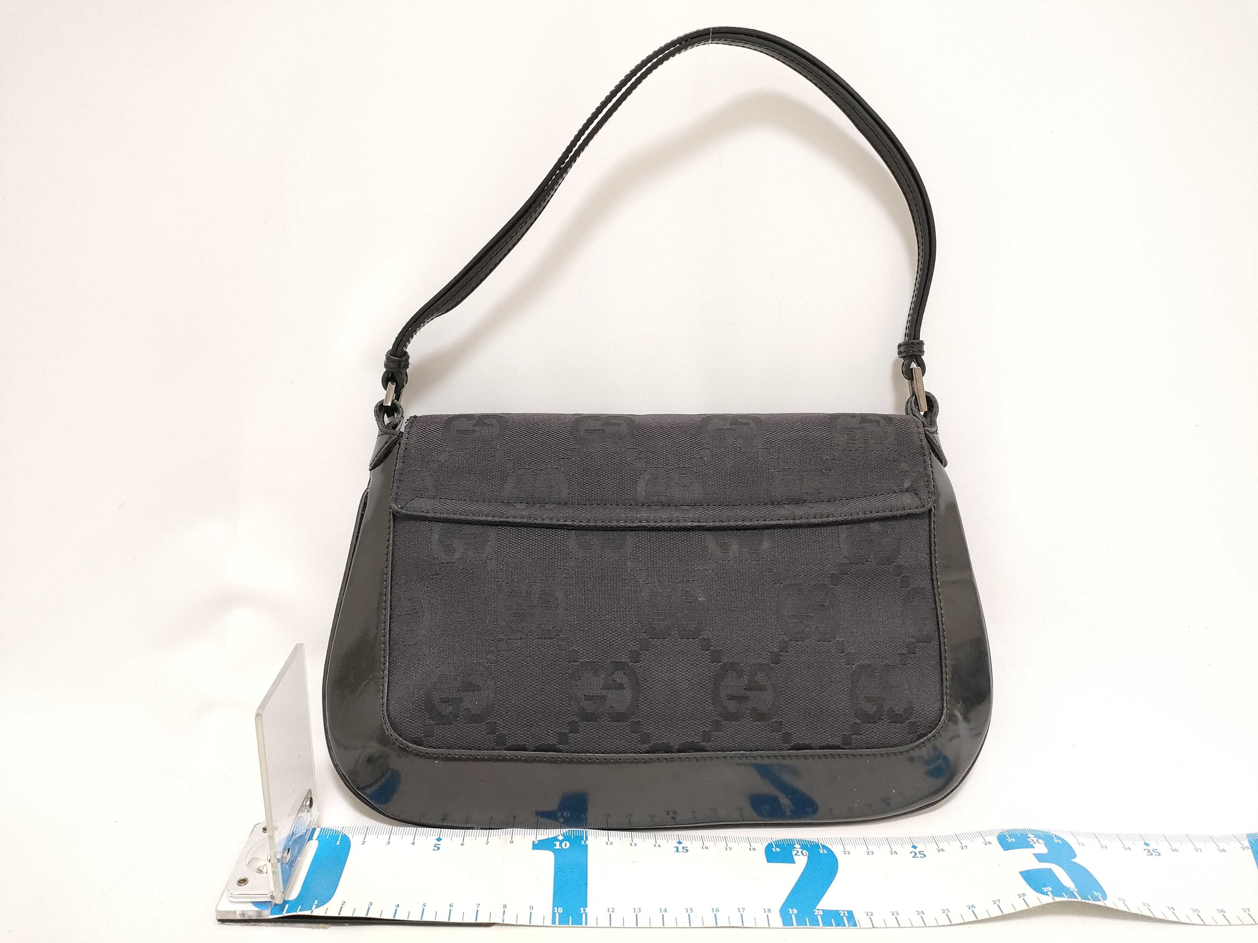 GG Canvas One-Shoulder Bag 001.3823 - Black Leather Shoulder Bag — view 2