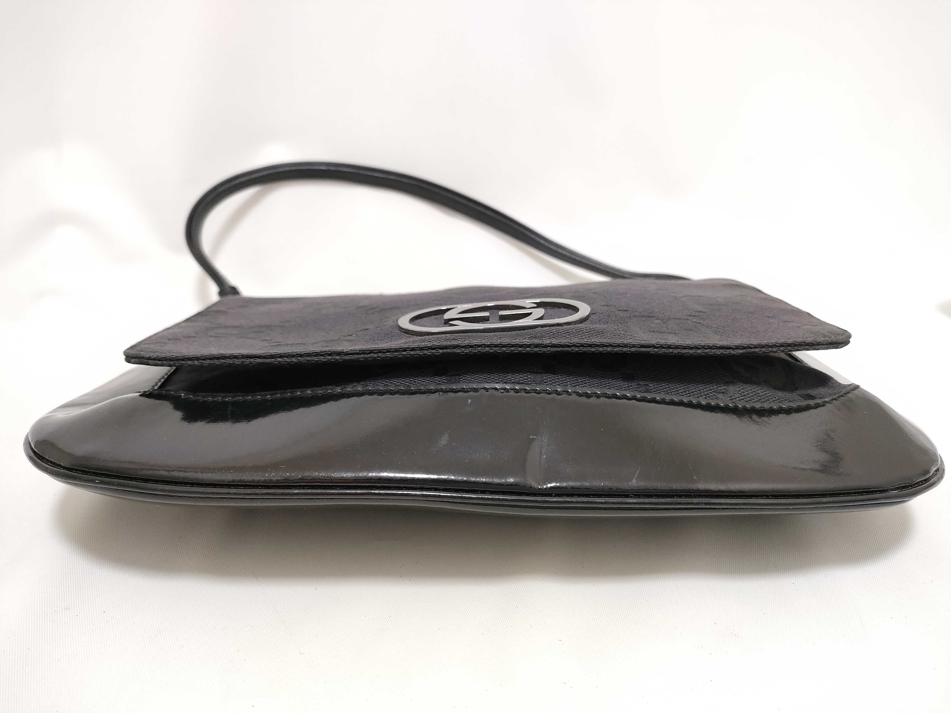 GG Canvas One-Shoulder Bag 001.3823 - Black Leather Shoulder Bag — view 7