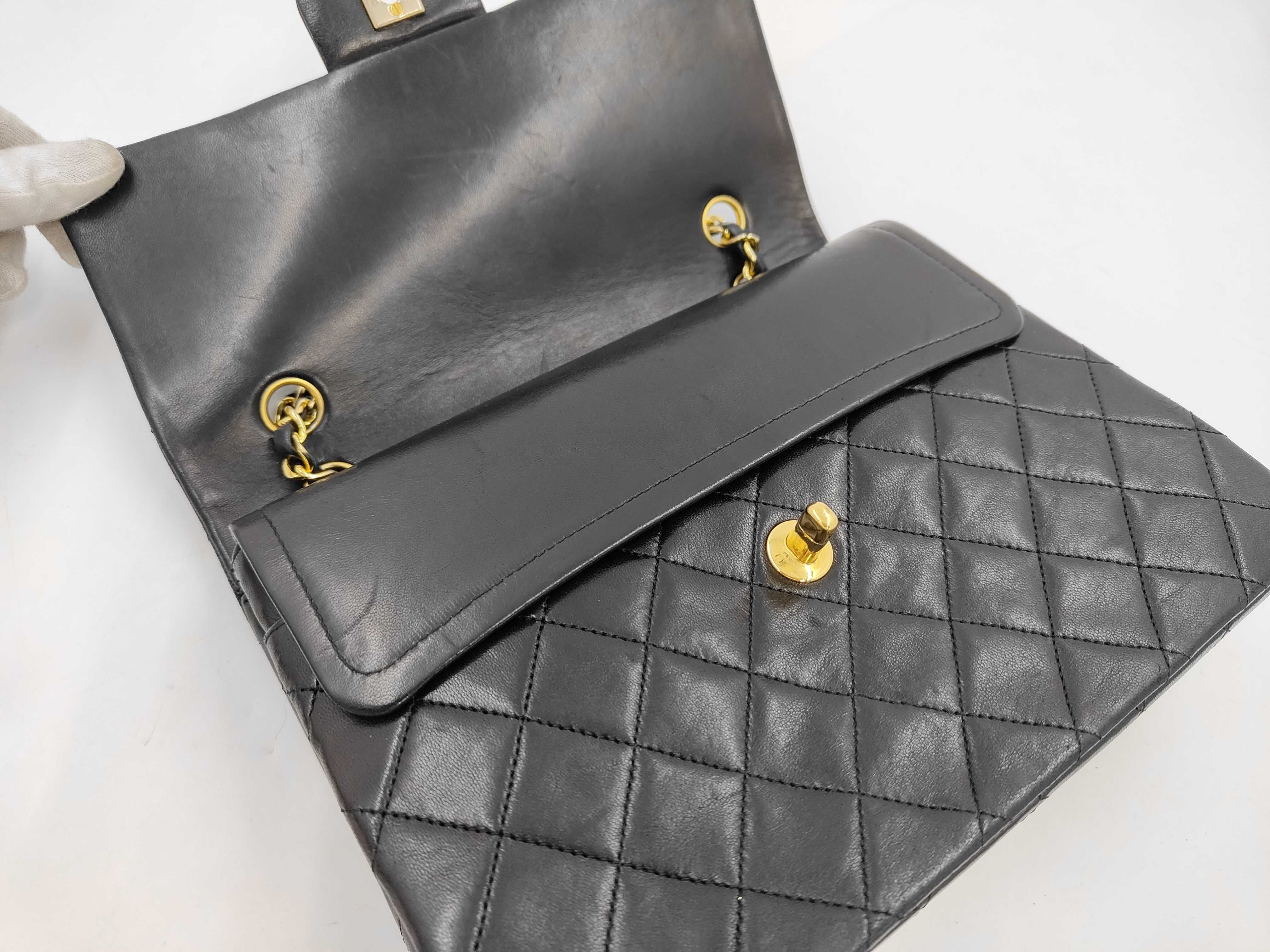 Matelassé 25 Double Flap Double Chain Lambskin Shoulder Bag — view 7