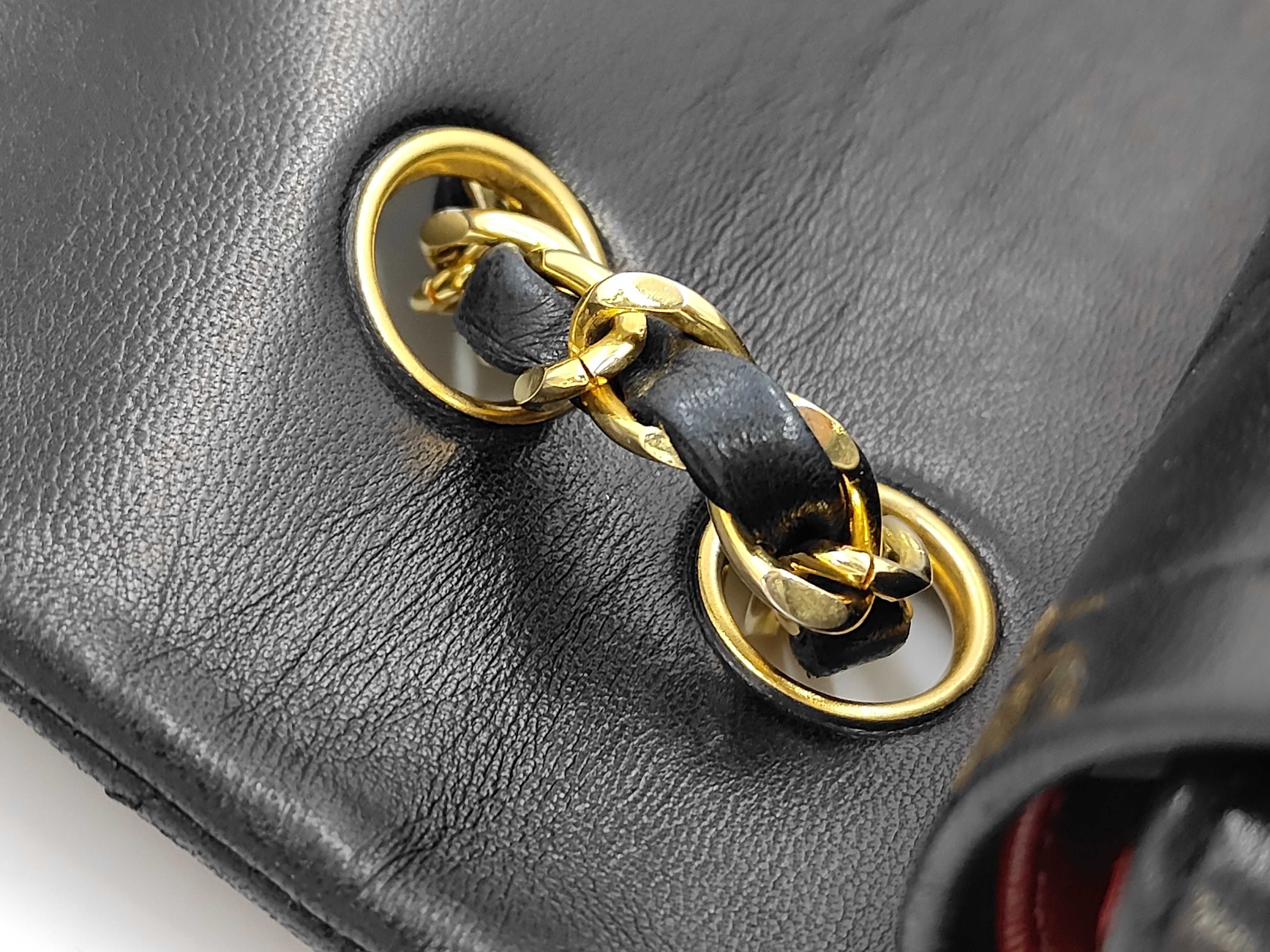 Matelassé 25 Double Flap Double Chain Lambskin Shoulder Bag — view 8