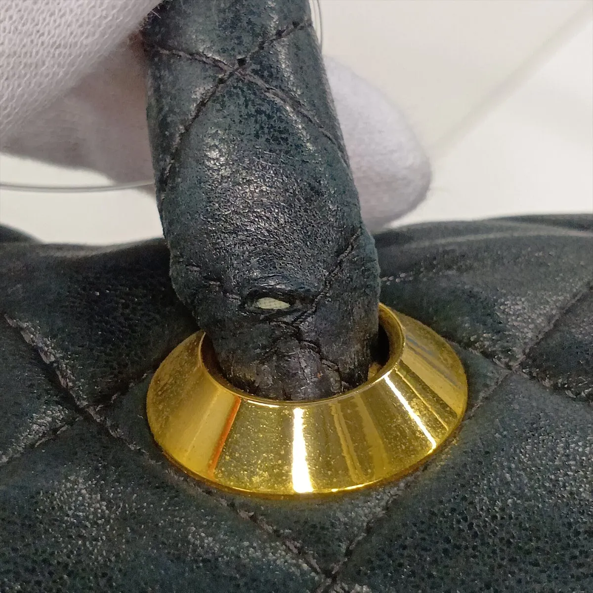 Matelassé Lambskin Handbag, Black with Gold Hardware, 2010147, Series 2 — view 11