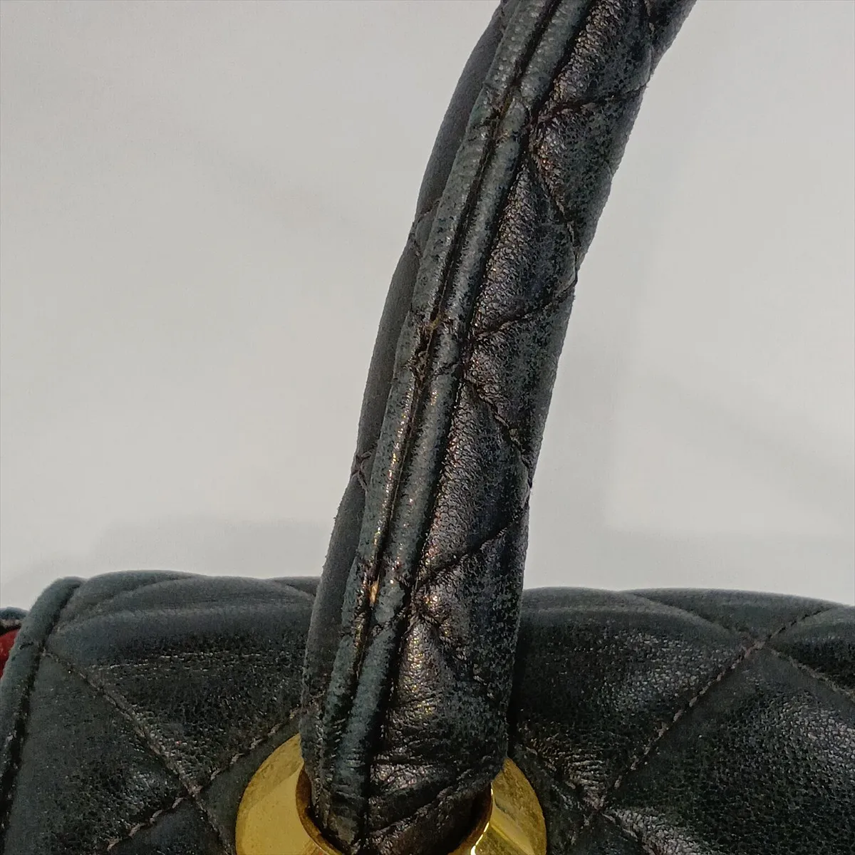 Matelassé Lambskin Handbag, Black with Gold Hardware, 2010147, Series 2 — view 14