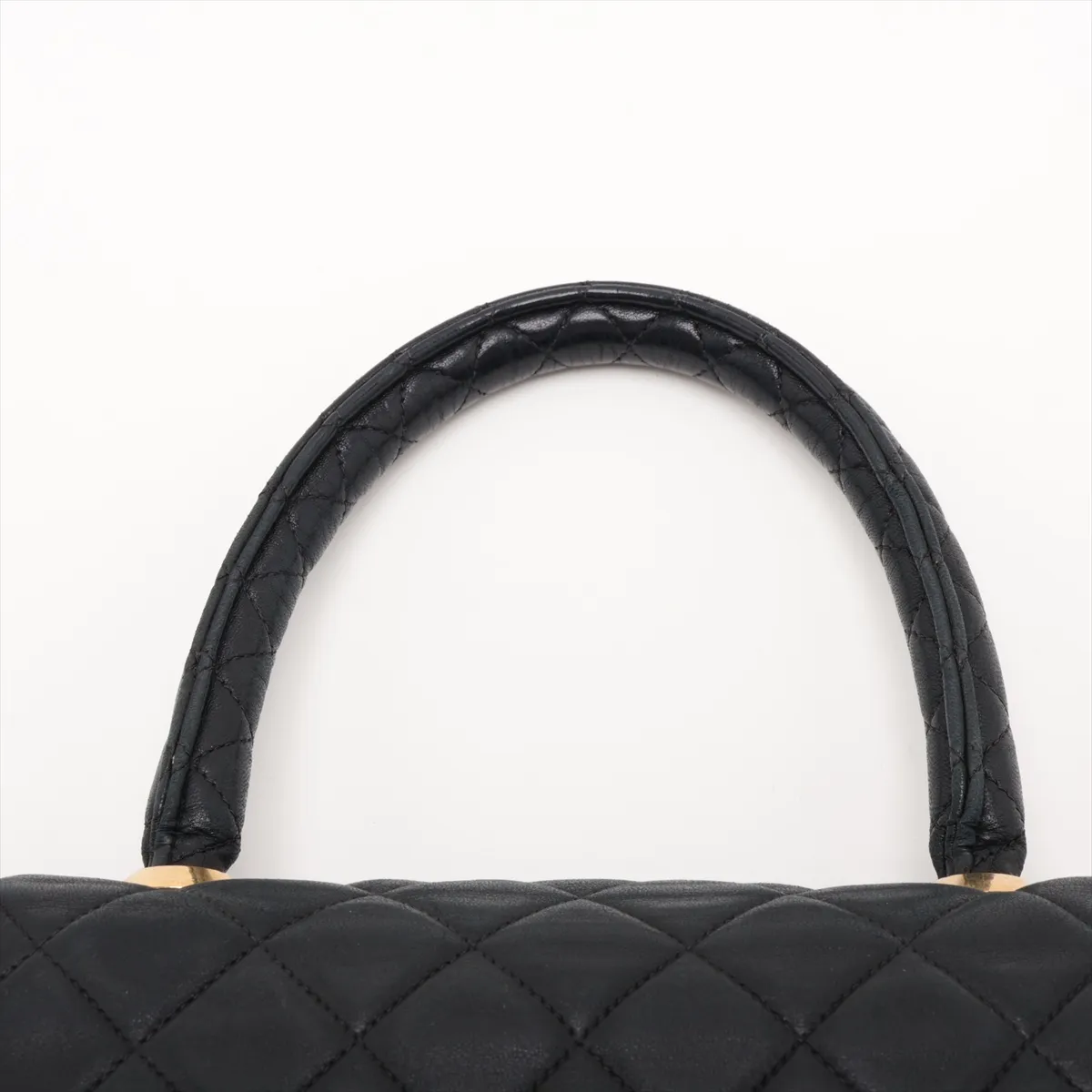 Matelassé Lambskin Handbag, Black with Gold Hardware, 2010147, Series 2 — view 6