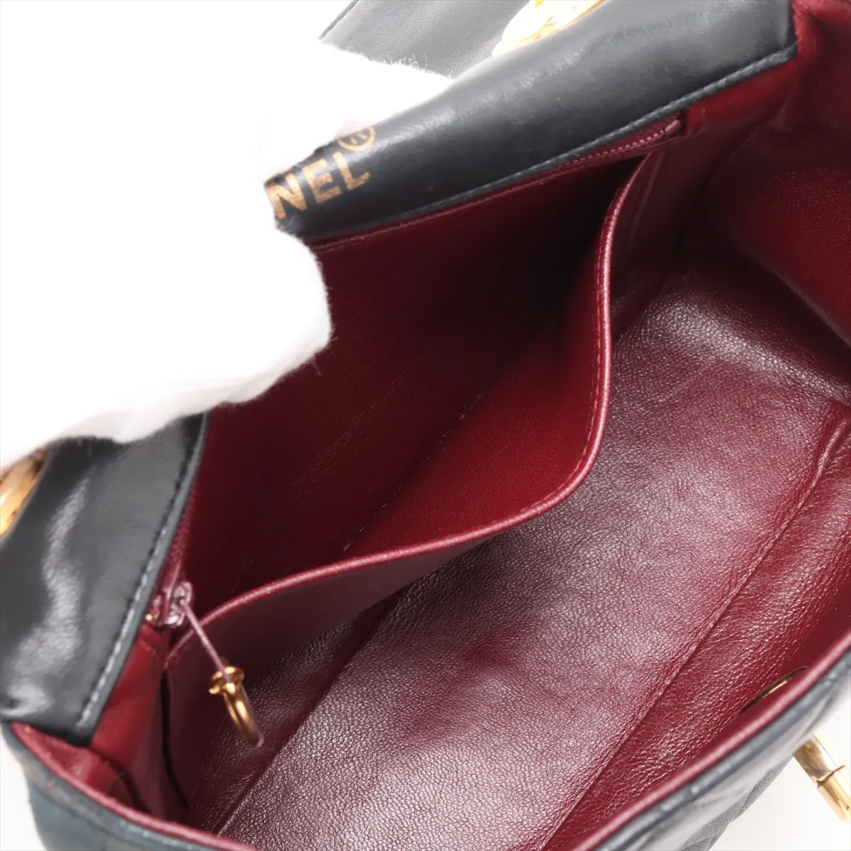 Matelassé Lambskin Handbag, Black with Gold Hardware, 2010147, Series 2 — view 9
