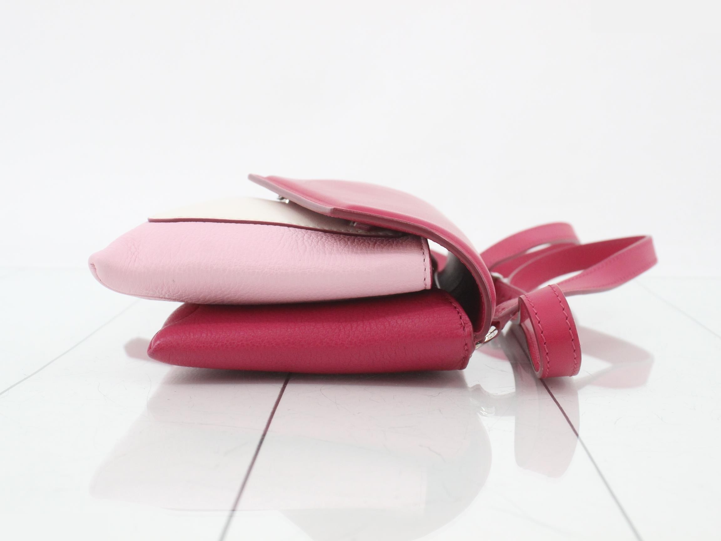 Duet Tricolor Leather Shoulder Bag — view 3