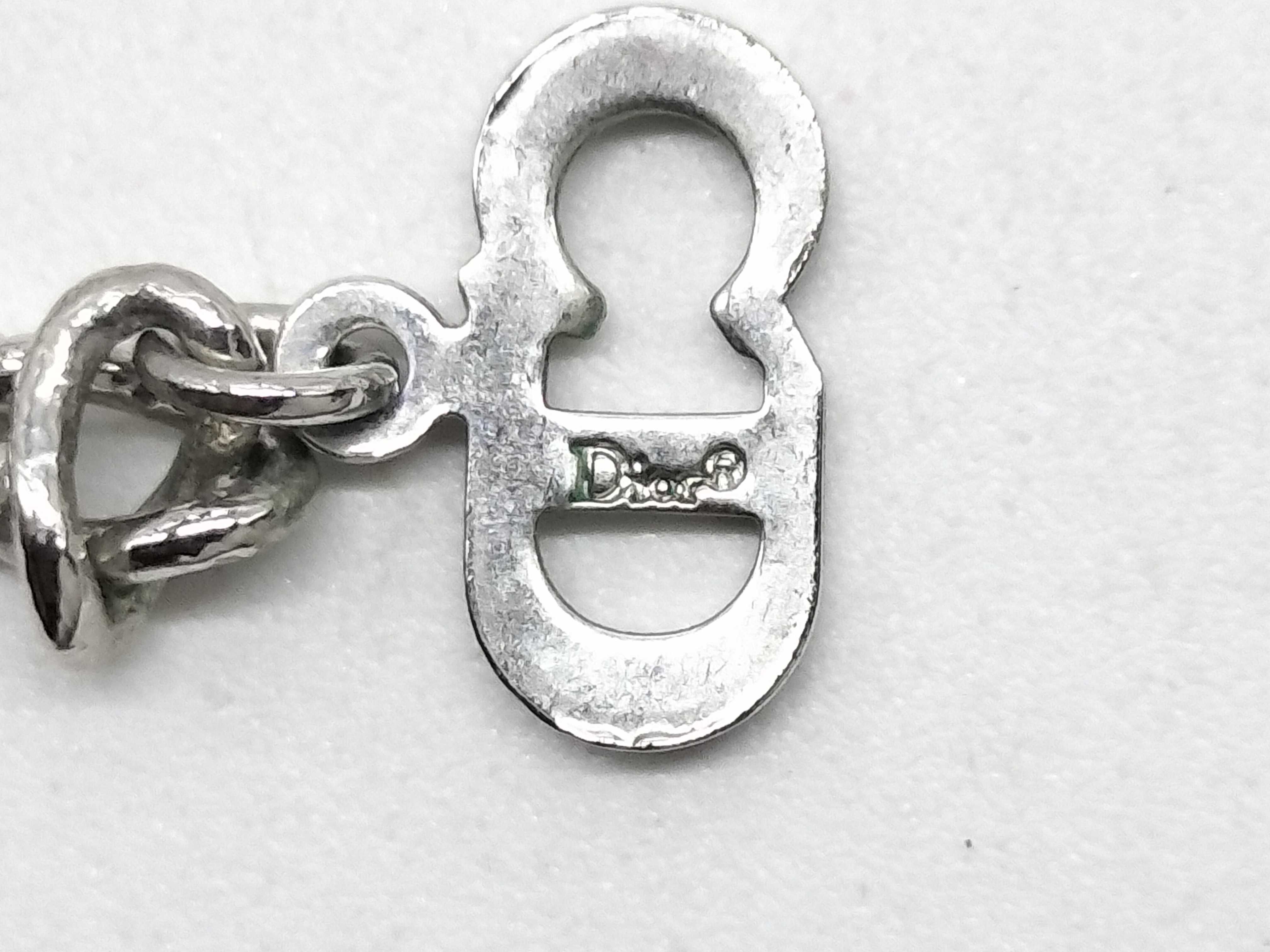necklace logo silver color necklace — view 5
