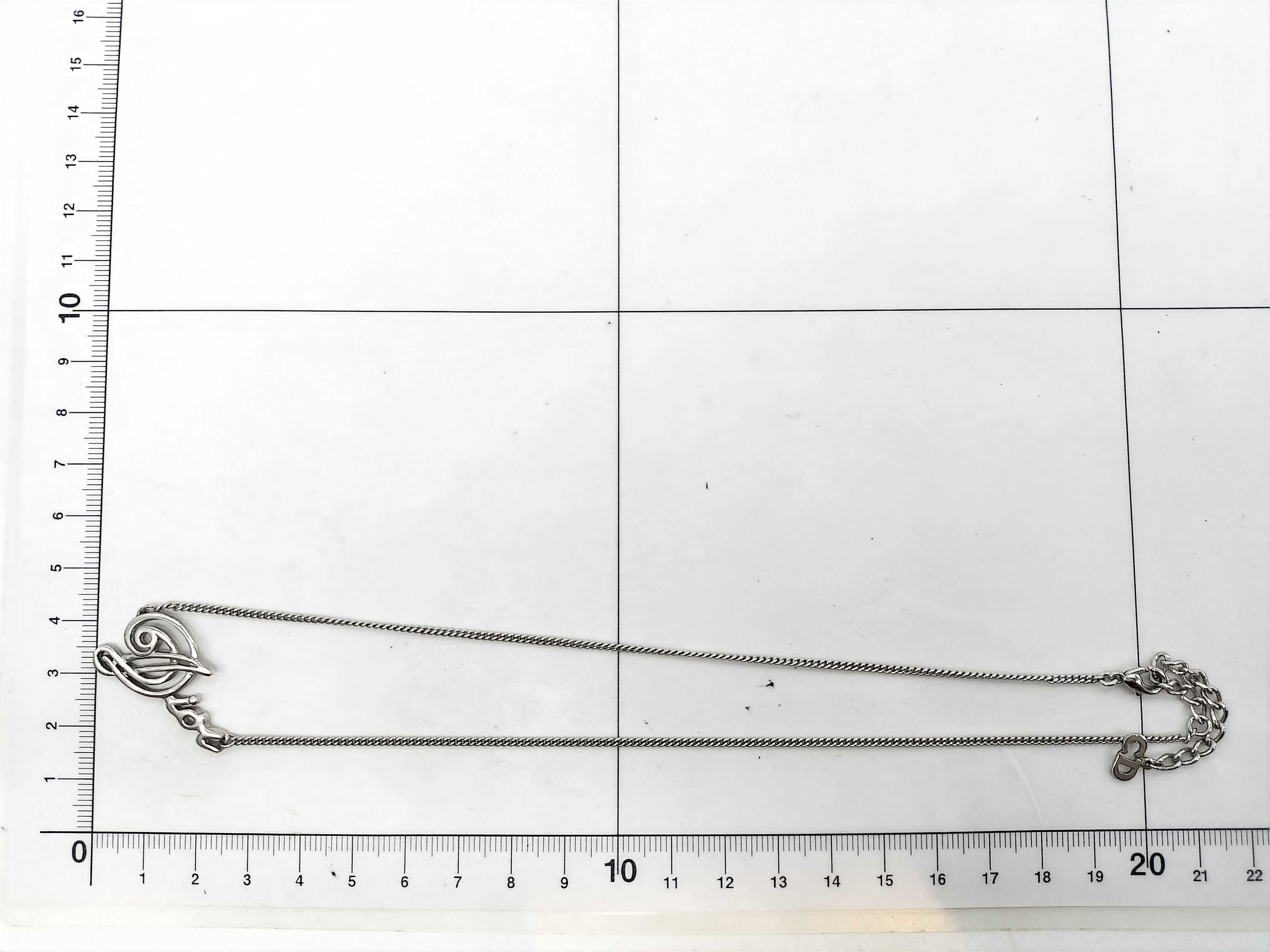 necklace logo silver color necklace — view 6