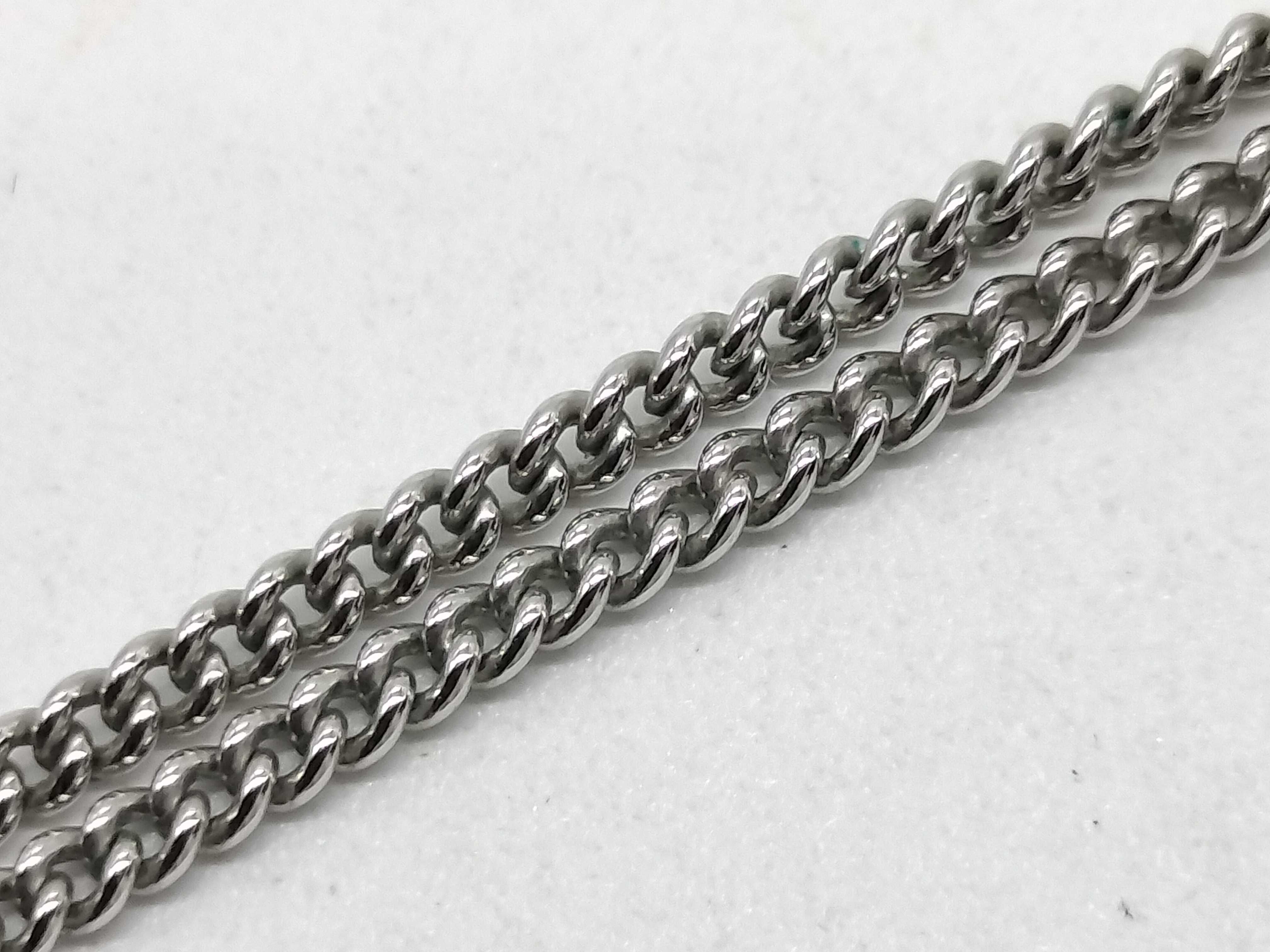 necklace logo silver color necklace — view 7