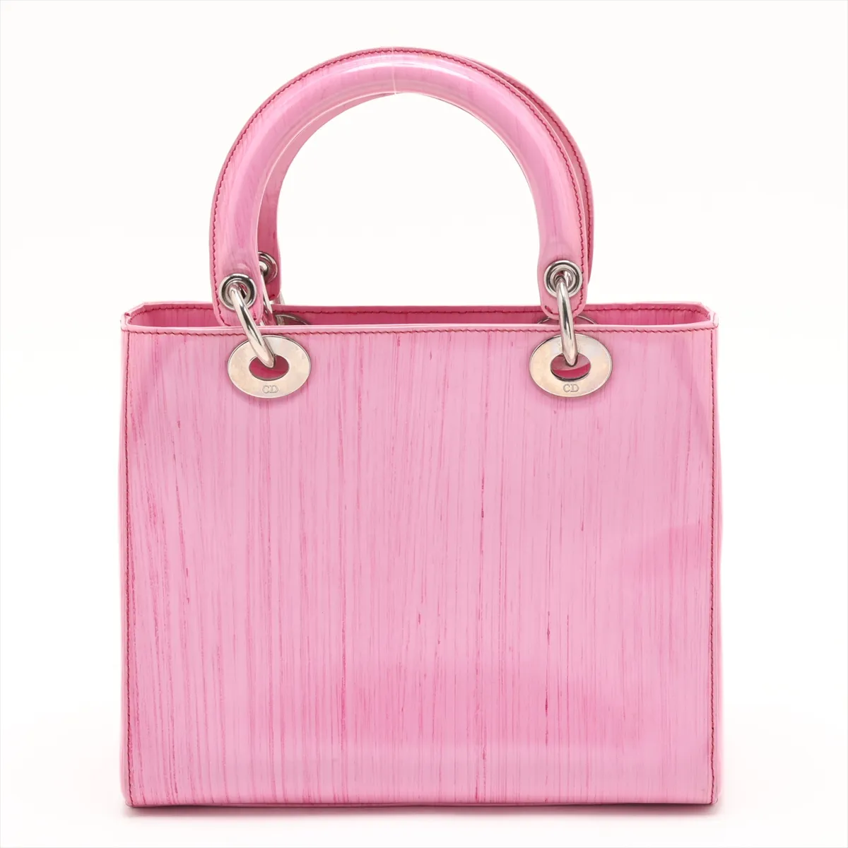 Lady Dior Leather 2-Way Handbag, Pink — view 2