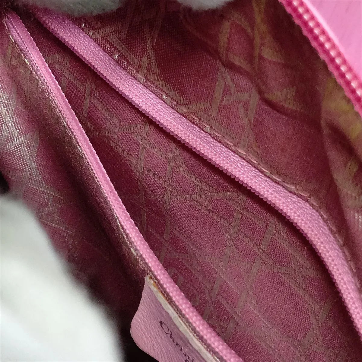 Lady Dior Leather 2-Way Handbag, Pink — view 15
