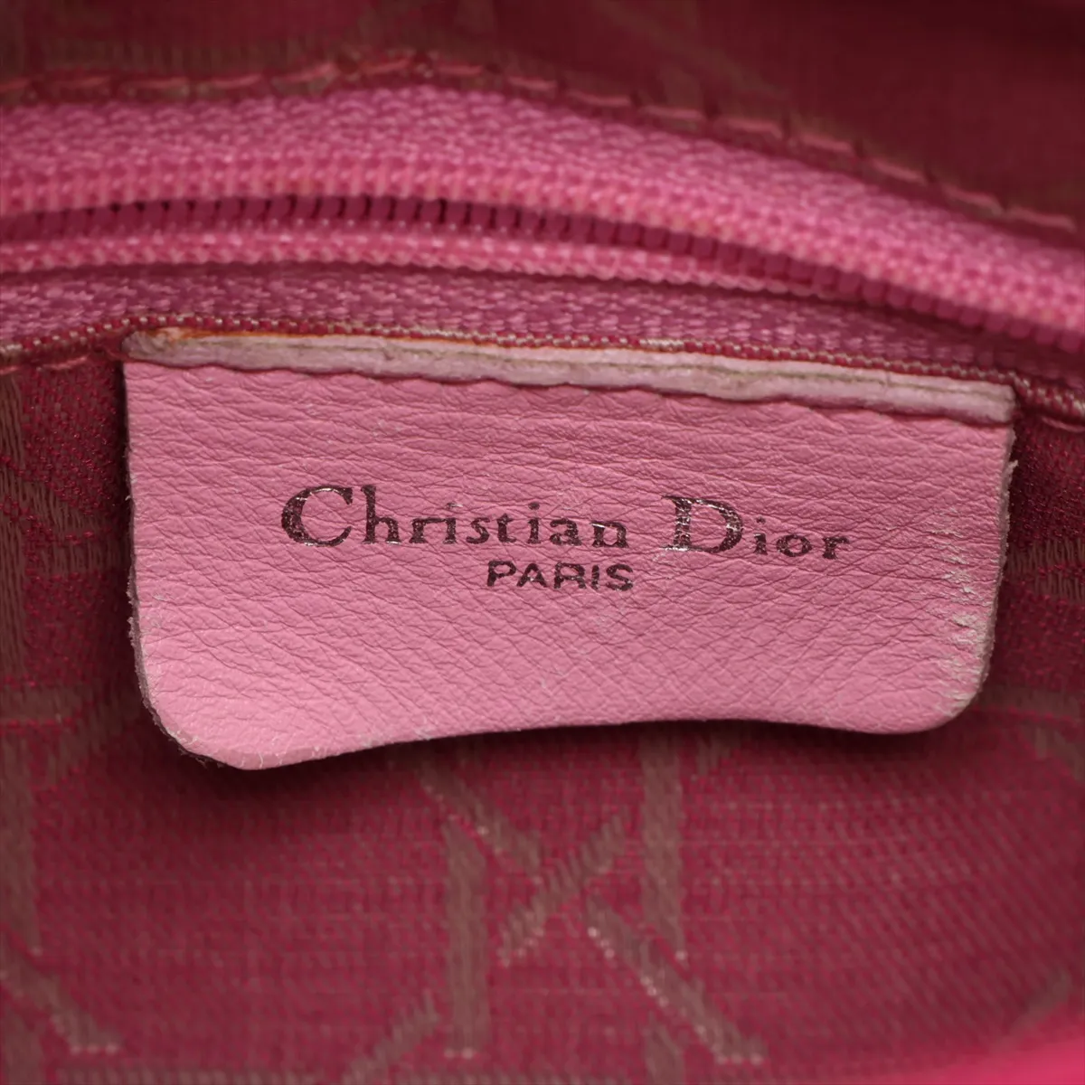 Lady Dior Leather 2-Way Handbag, Pink — view 9