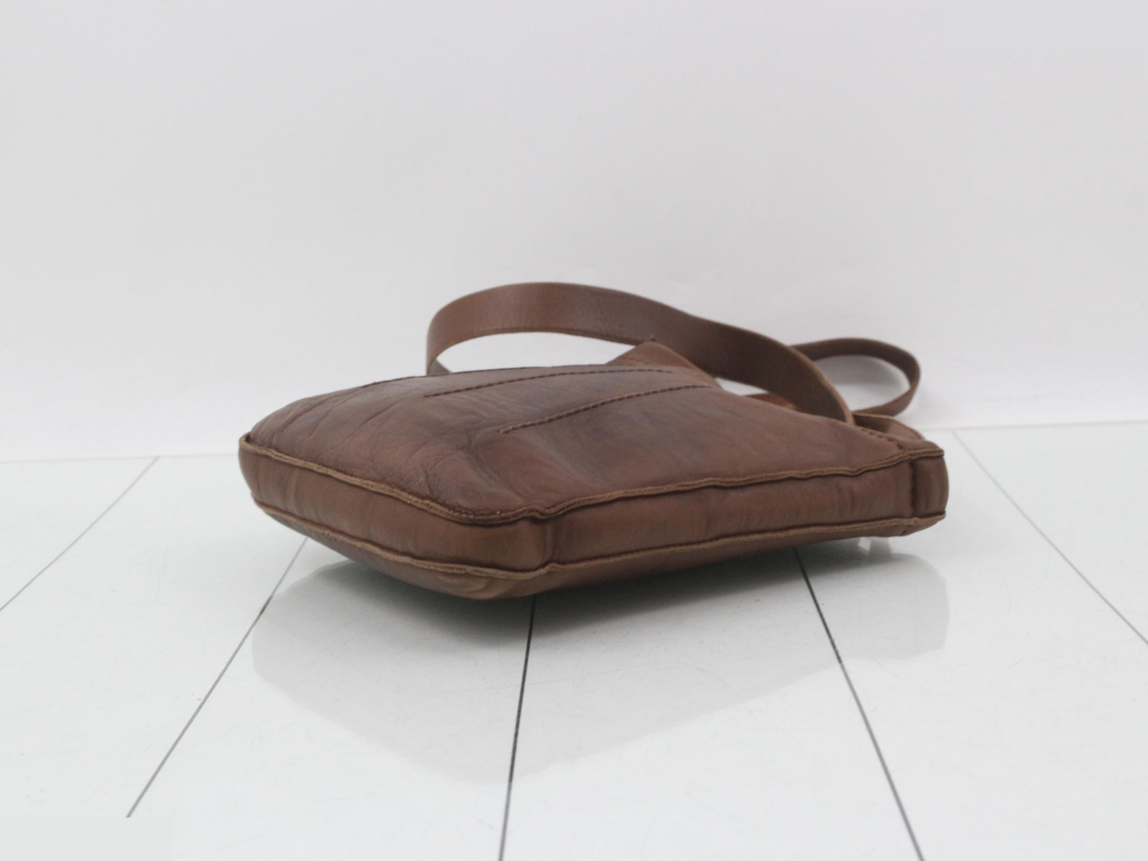 Toudou Shoulder Bag, Calfskin, Dark Brown — view 6