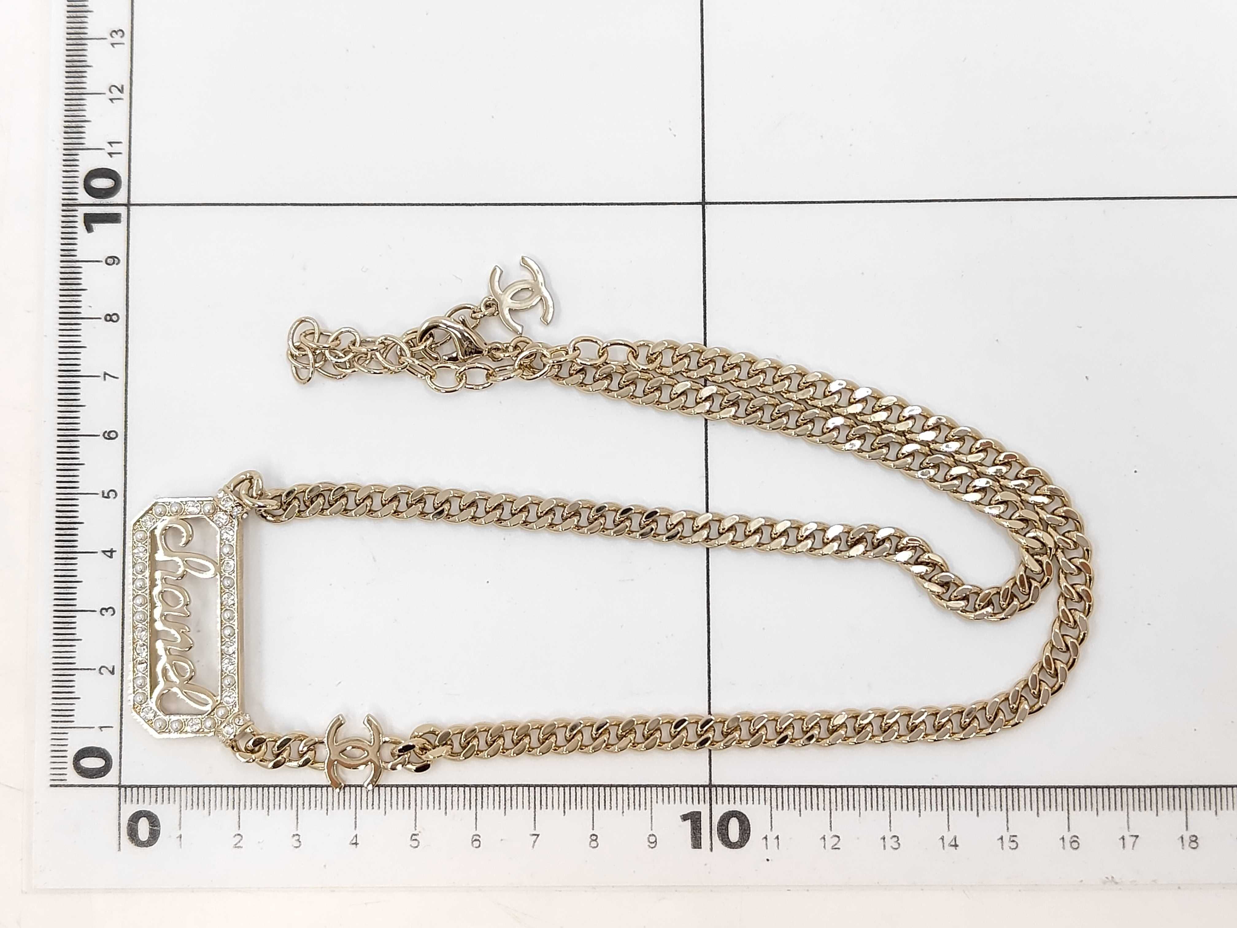 Coco Mark Rhinestone Necklace L23 B Necklace — view 7