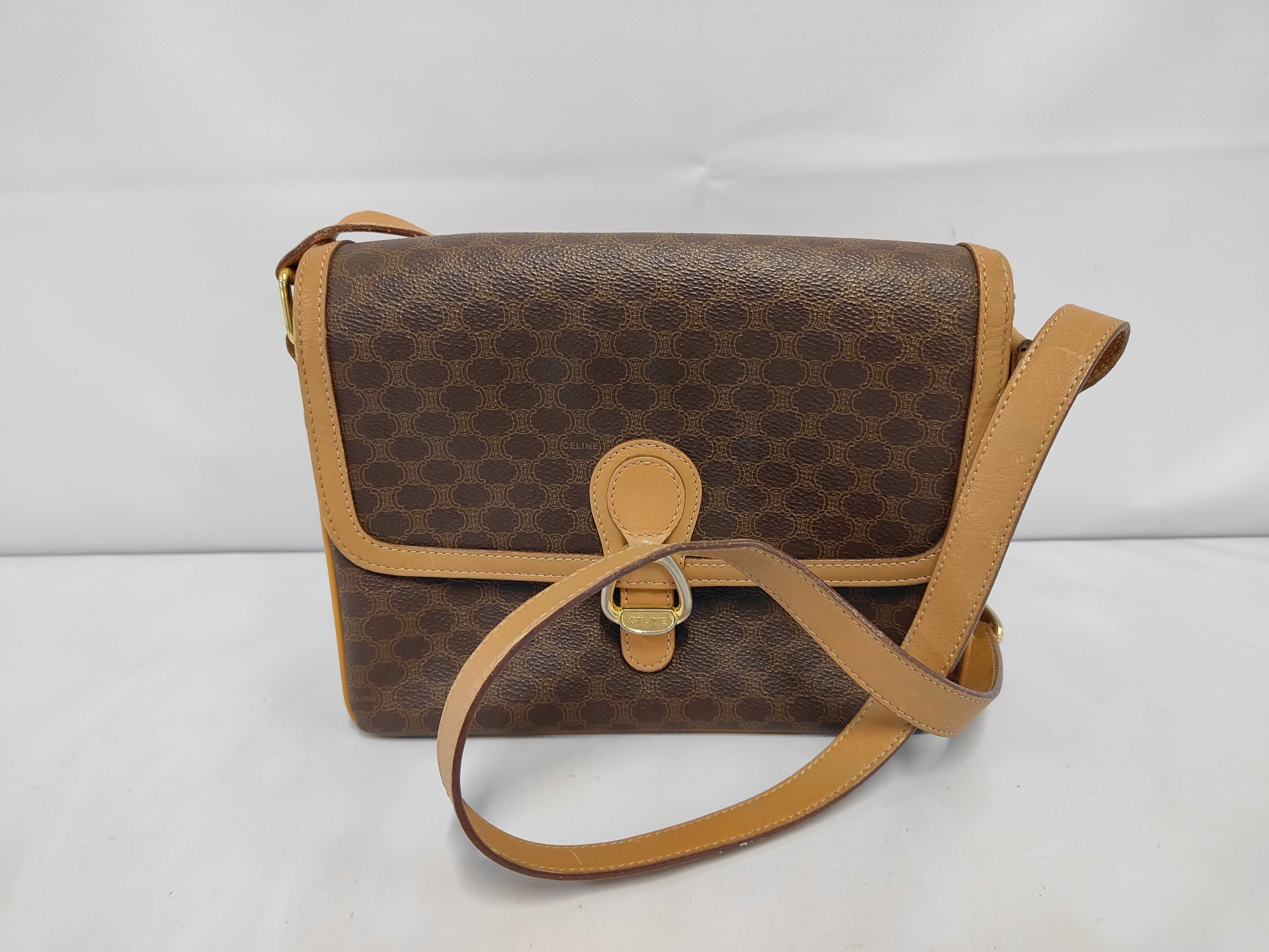 Macadam pattern shoulder bag