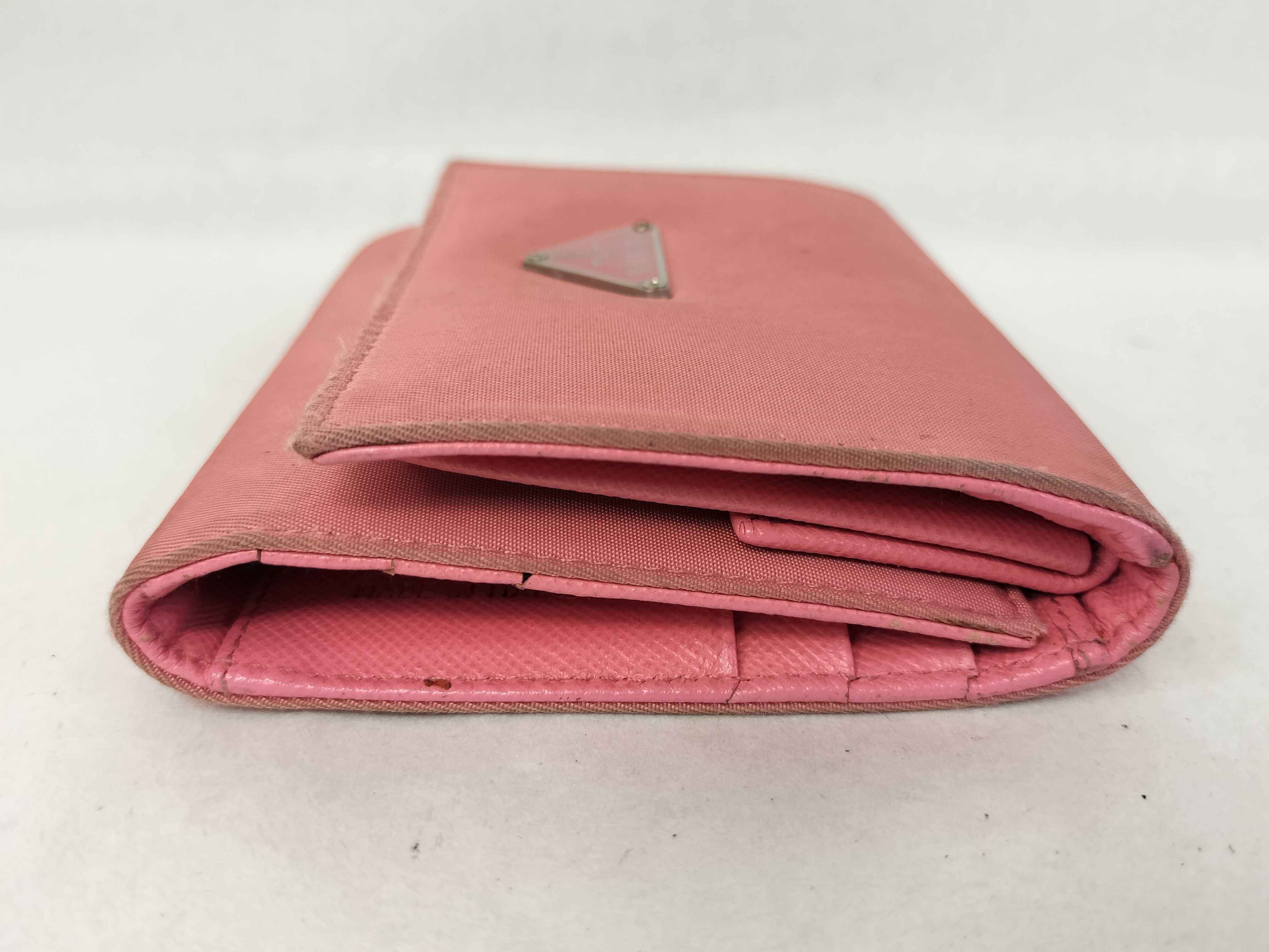 Nylon Folding Wallet, Pink — view 5
