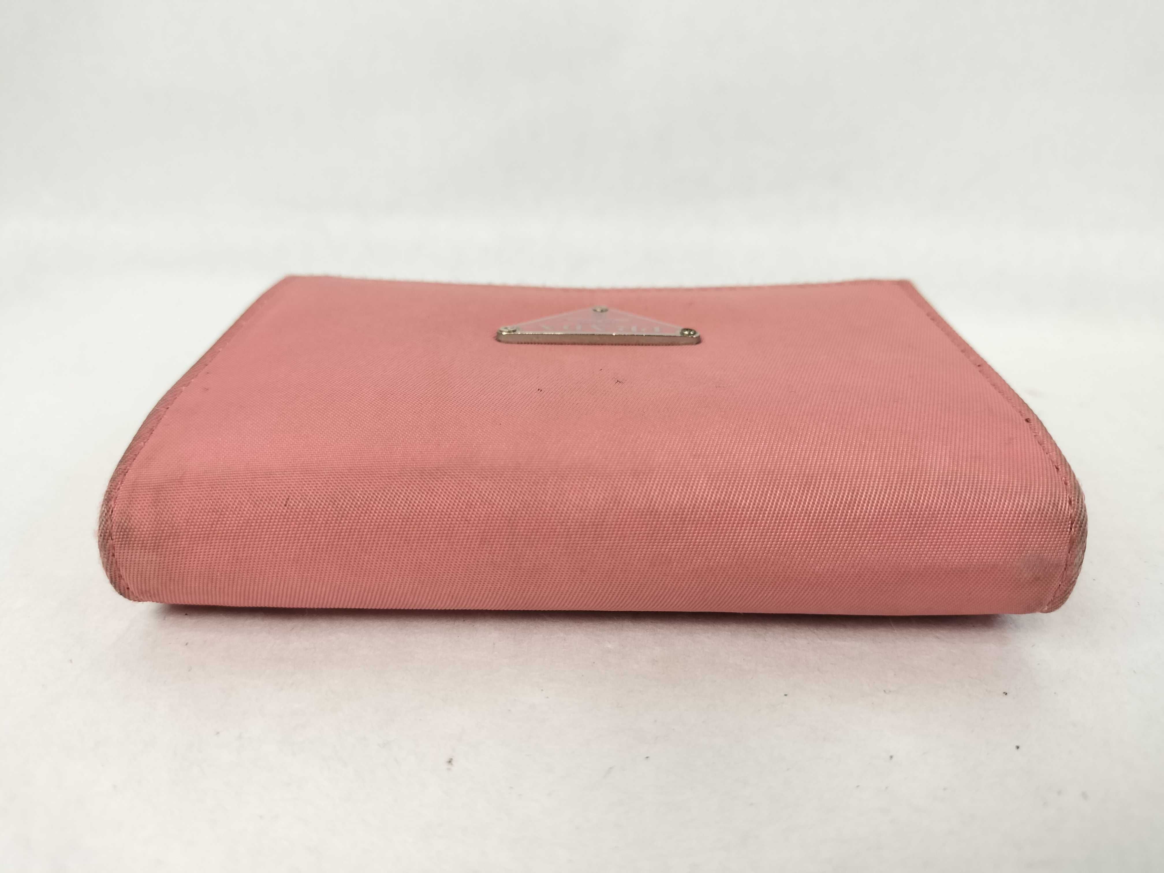 Nylon Folding Wallet, Pink — view 6