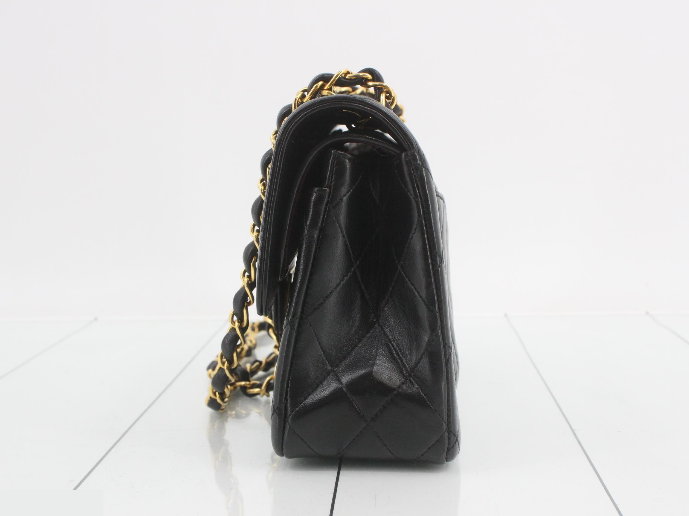 Matelassé Leather Double Flap Double Chain Shoulder Bag — view 3