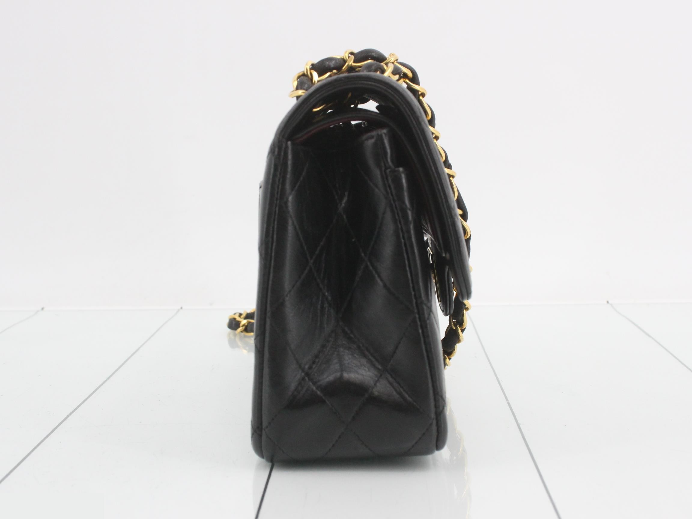Matelassé Leather Double Flap Double Chain Shoulder Bag — view 4