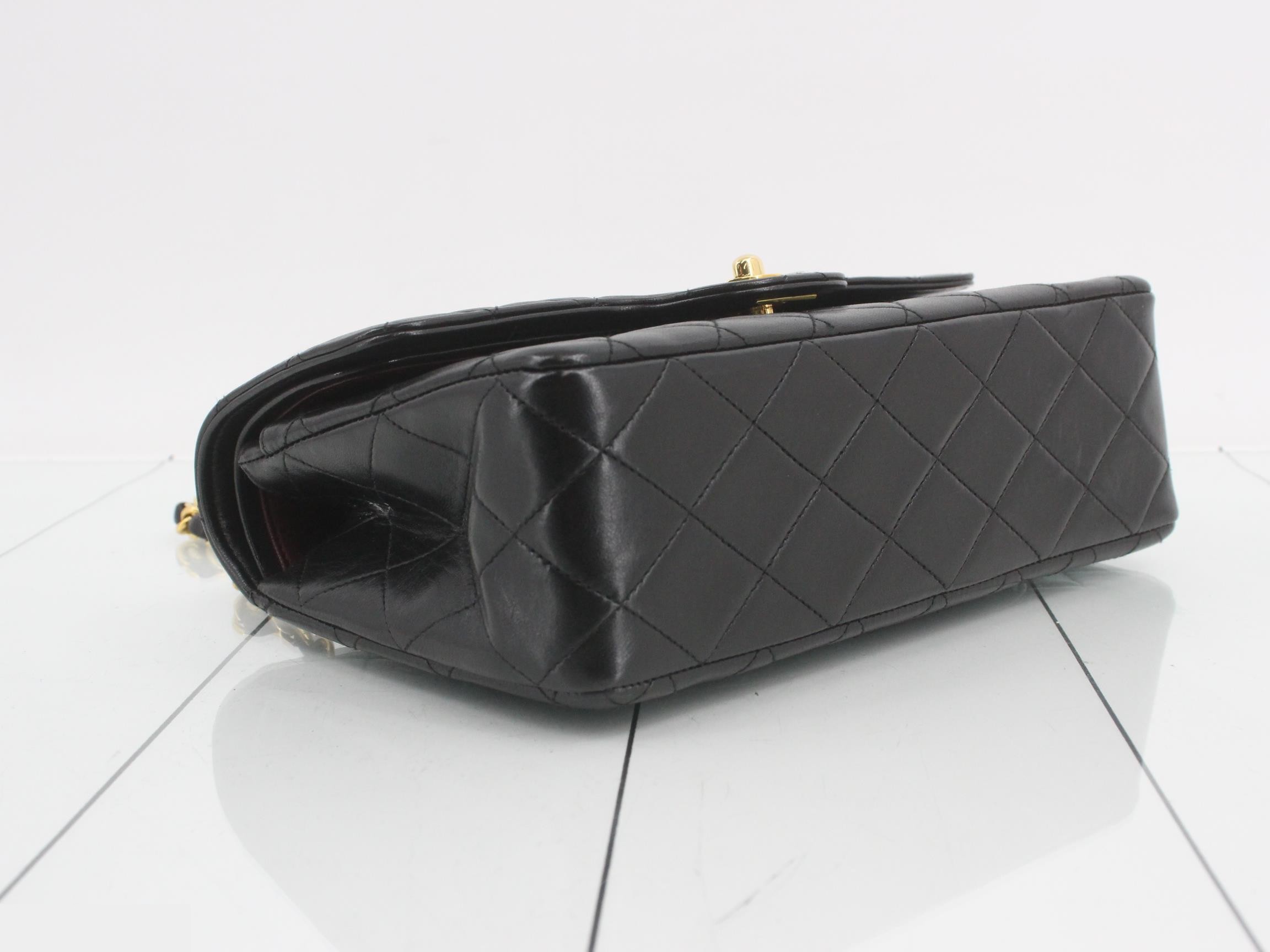 Matelassé Leather Double Flap Double Chain Shoulder Bag — view 5