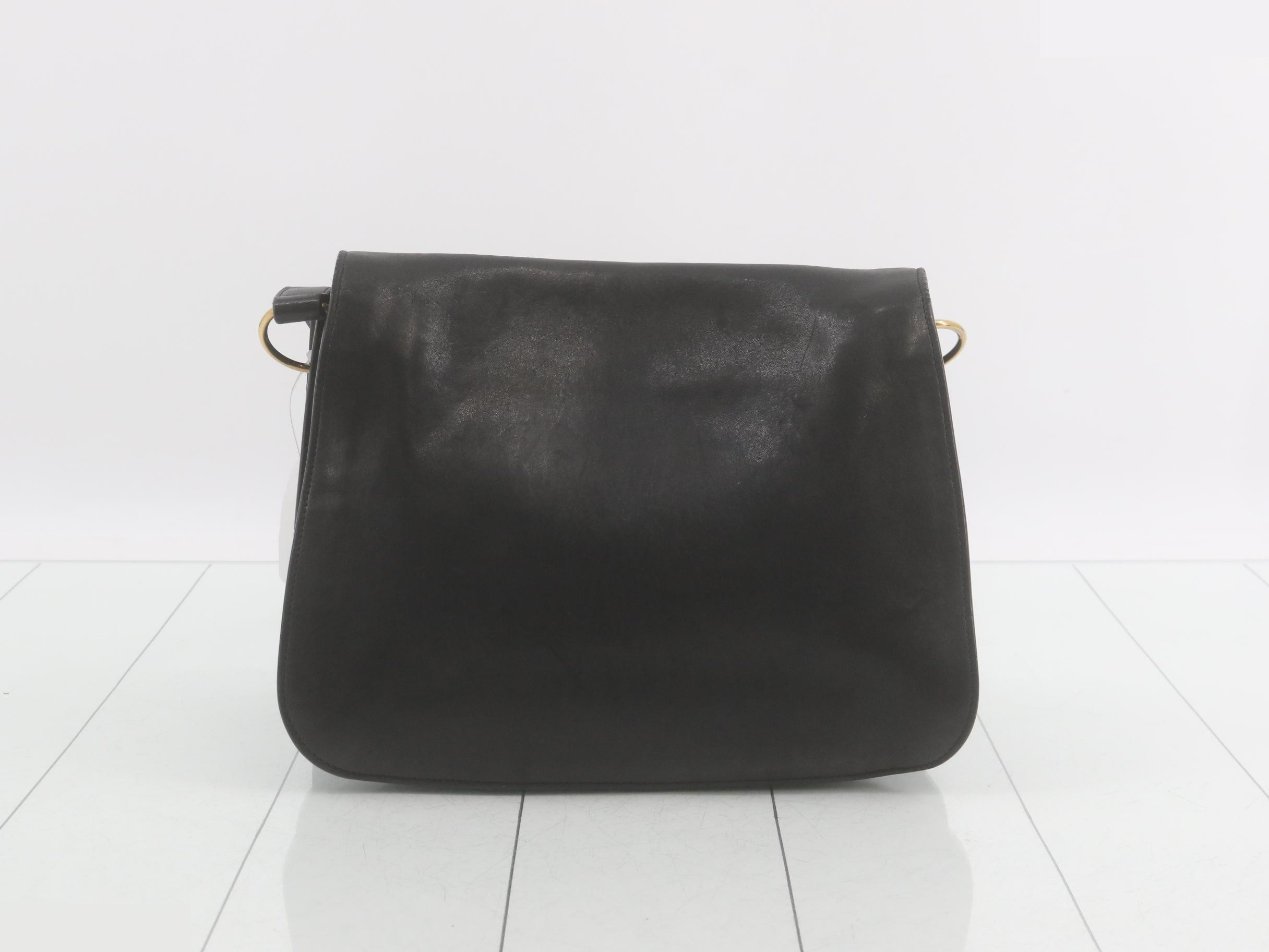 Calfskin Shoulder Bag, Black — view 2