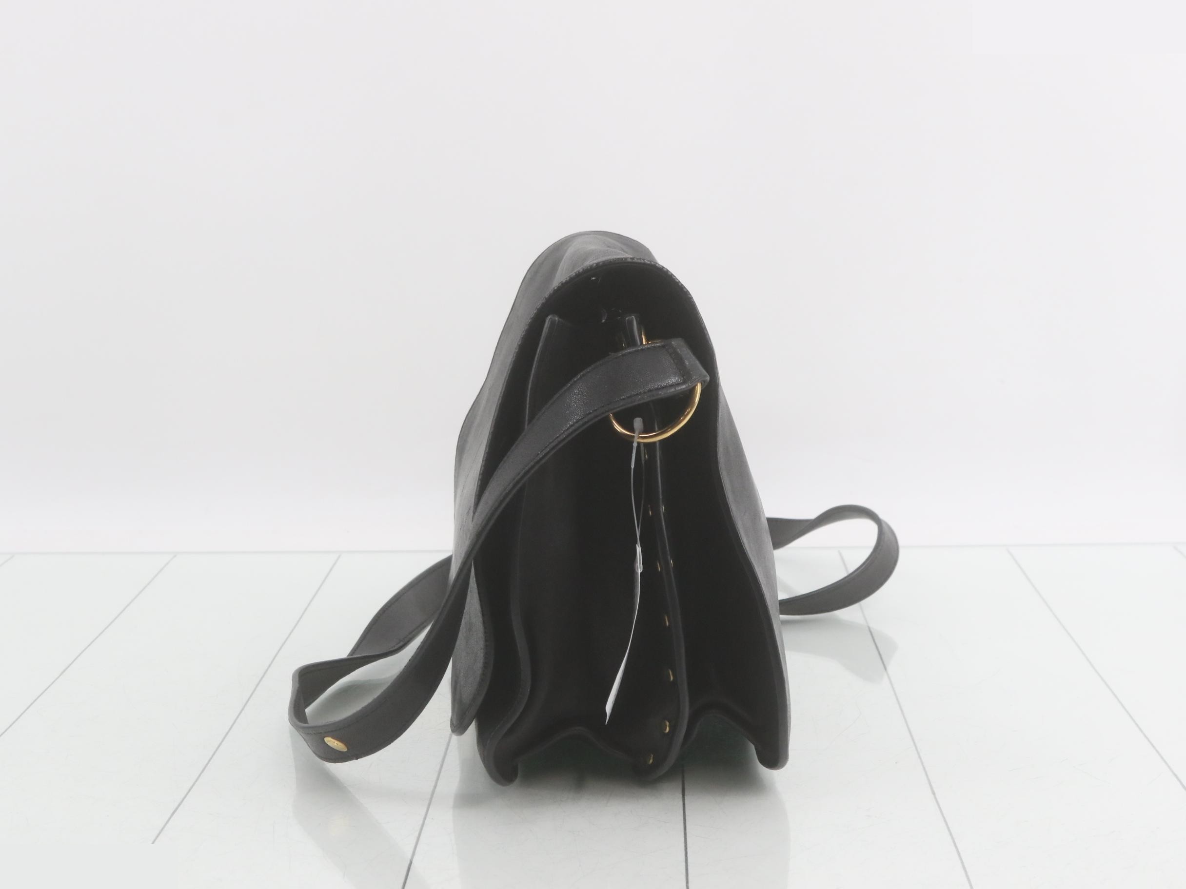 Calfskin Shoulder Bag, Black — view 3