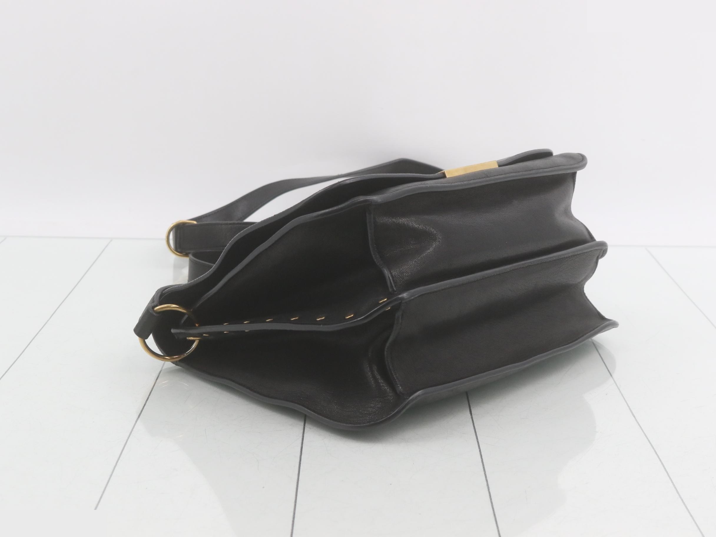 Calfskin Shoulder Bag, Black — view 5